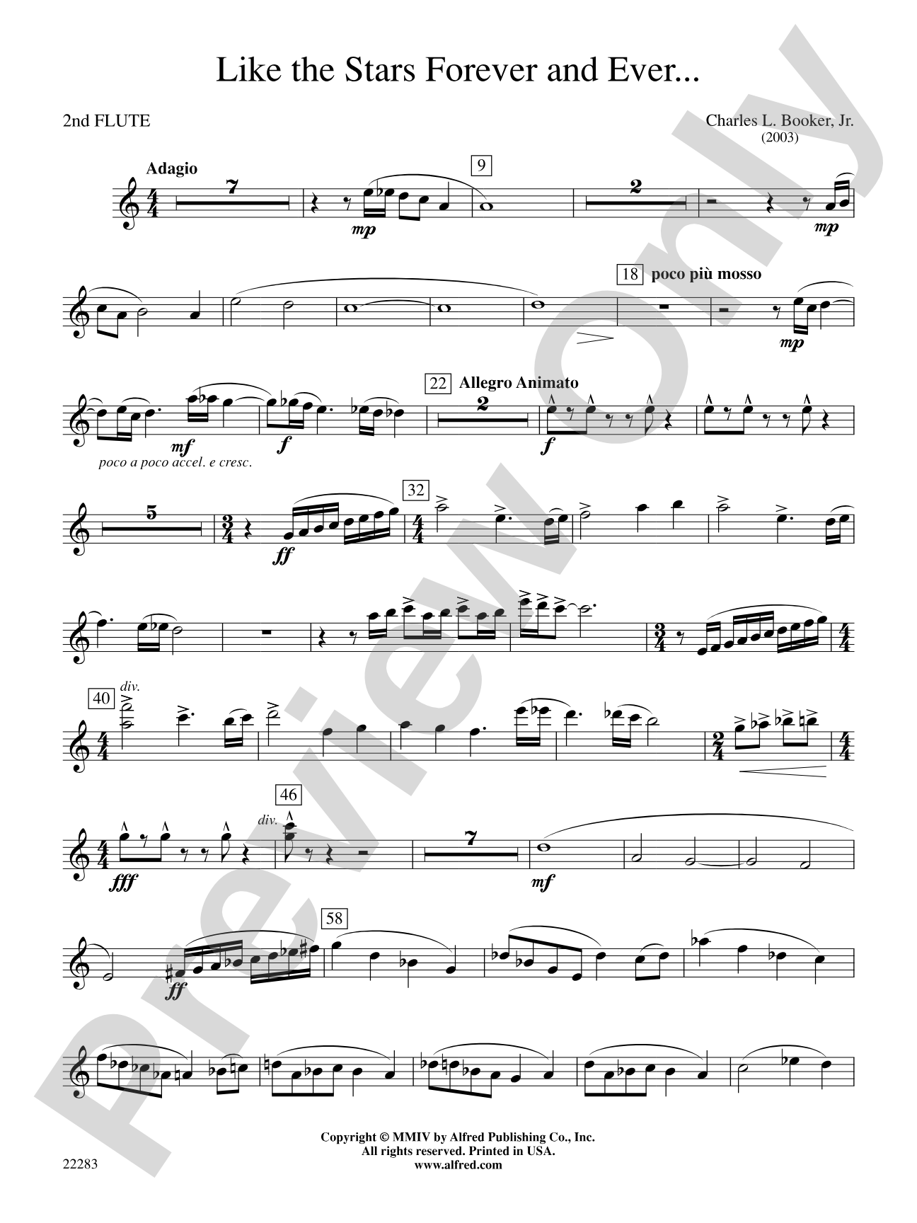 Like the Stars Forever and Ever...: 2nd Flute