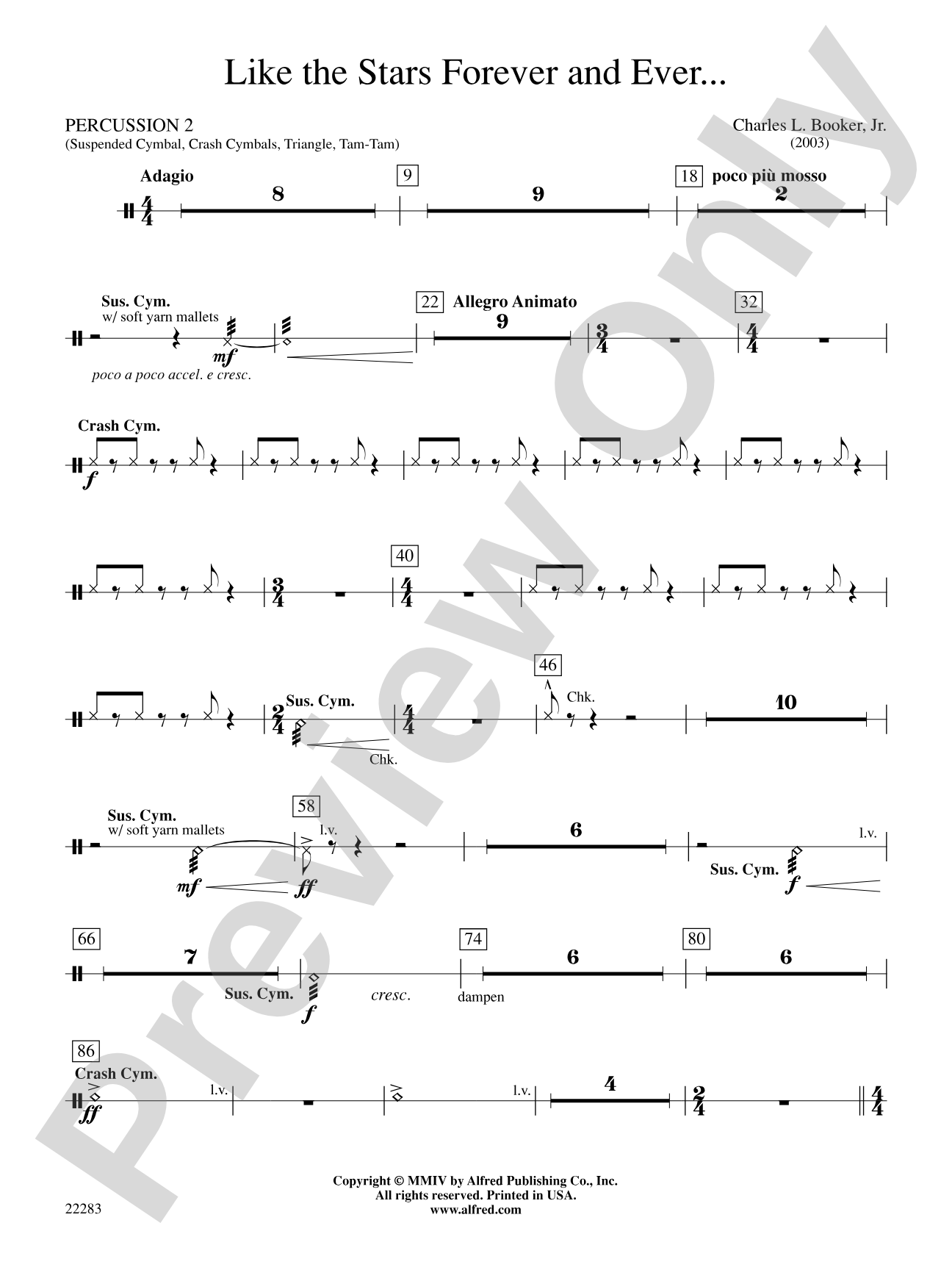 Like the Stars Forever and Ever...: 2nd Percussion