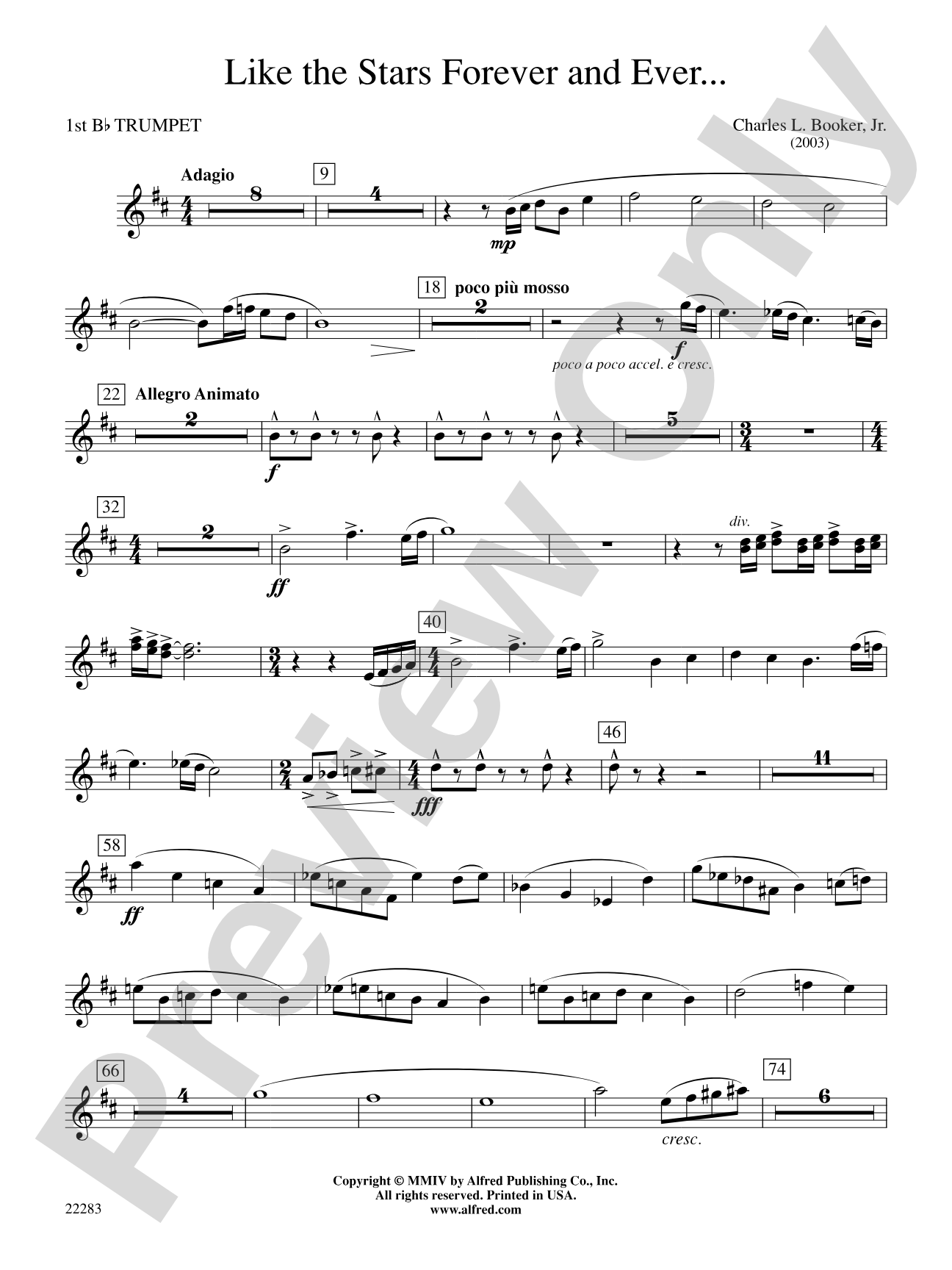 Like the Stars Forever and Ever...: 1st B-flat Trumpet
