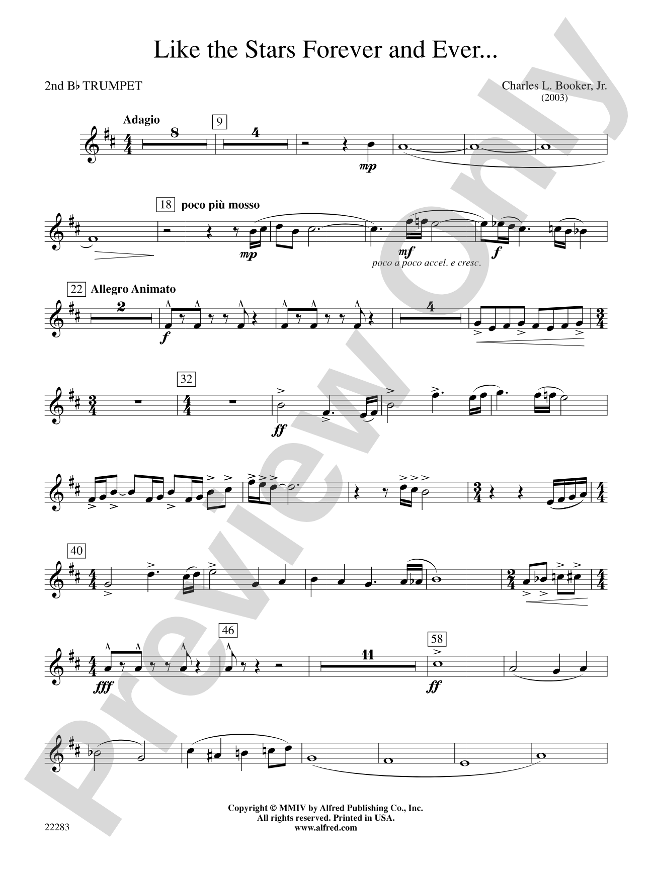 Like the Stars Forever and Ever...: 2nd B-flat Trumpet