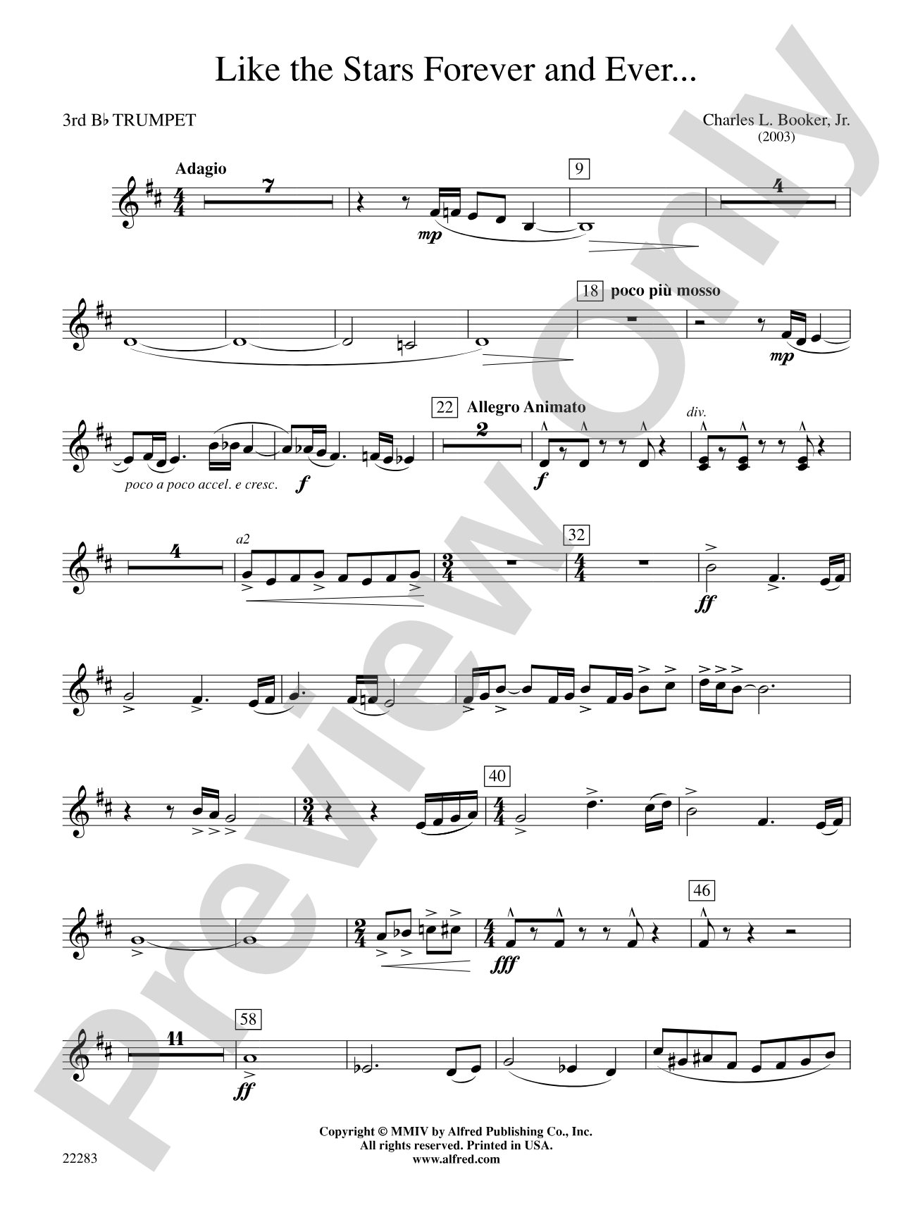 Like the Stars Forever and Ever...: 3rd B-flat Trumpet
