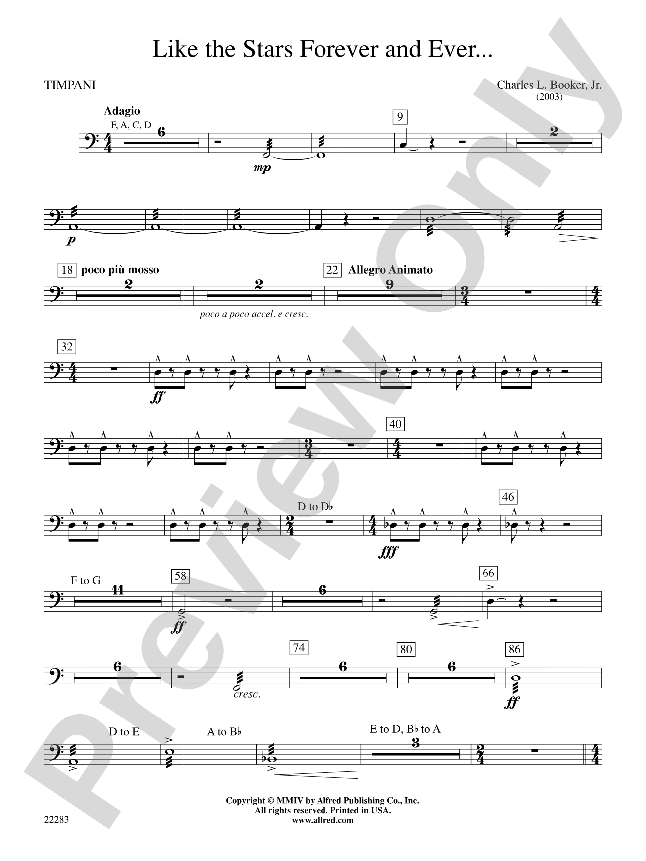 Like the Stars Forever and Ever...: Timpani