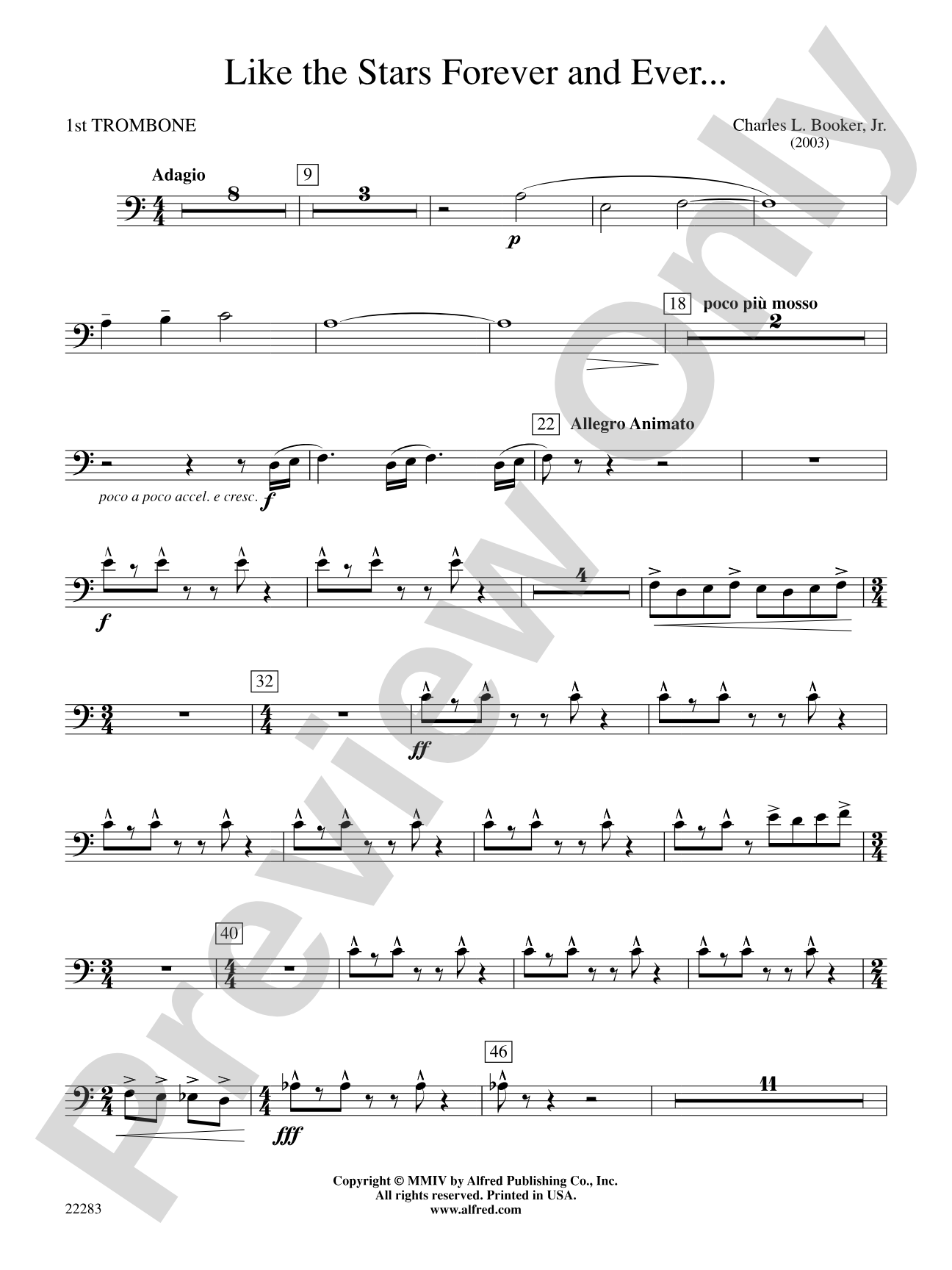Like the Stars Forever and Ever...: 1st Trombone