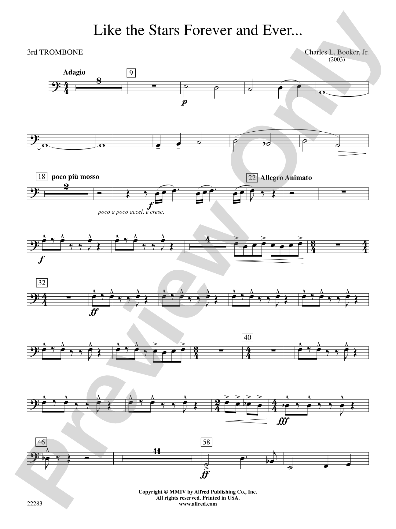 Like the Stars Forever and Ever...: 3rd Trombone