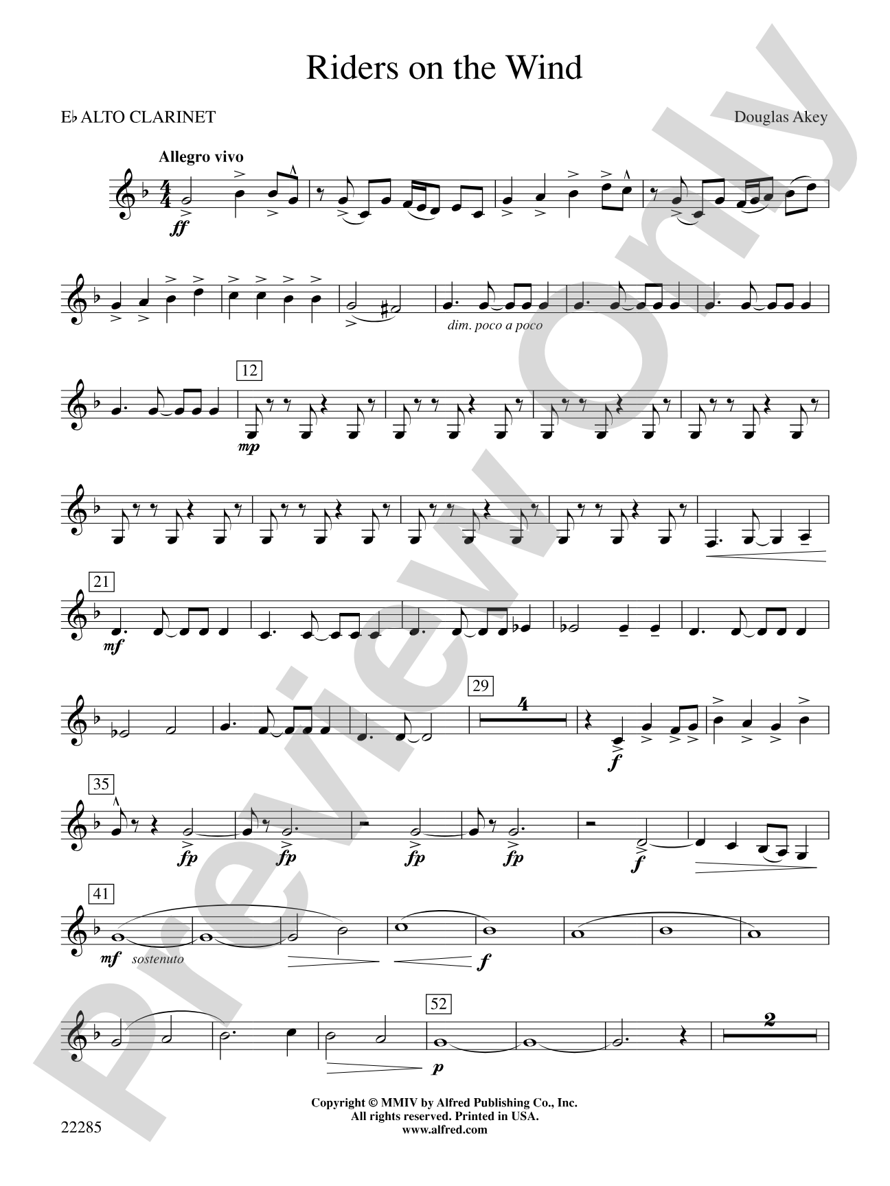 Riders on the Wind: E-flat Alto Clarinet