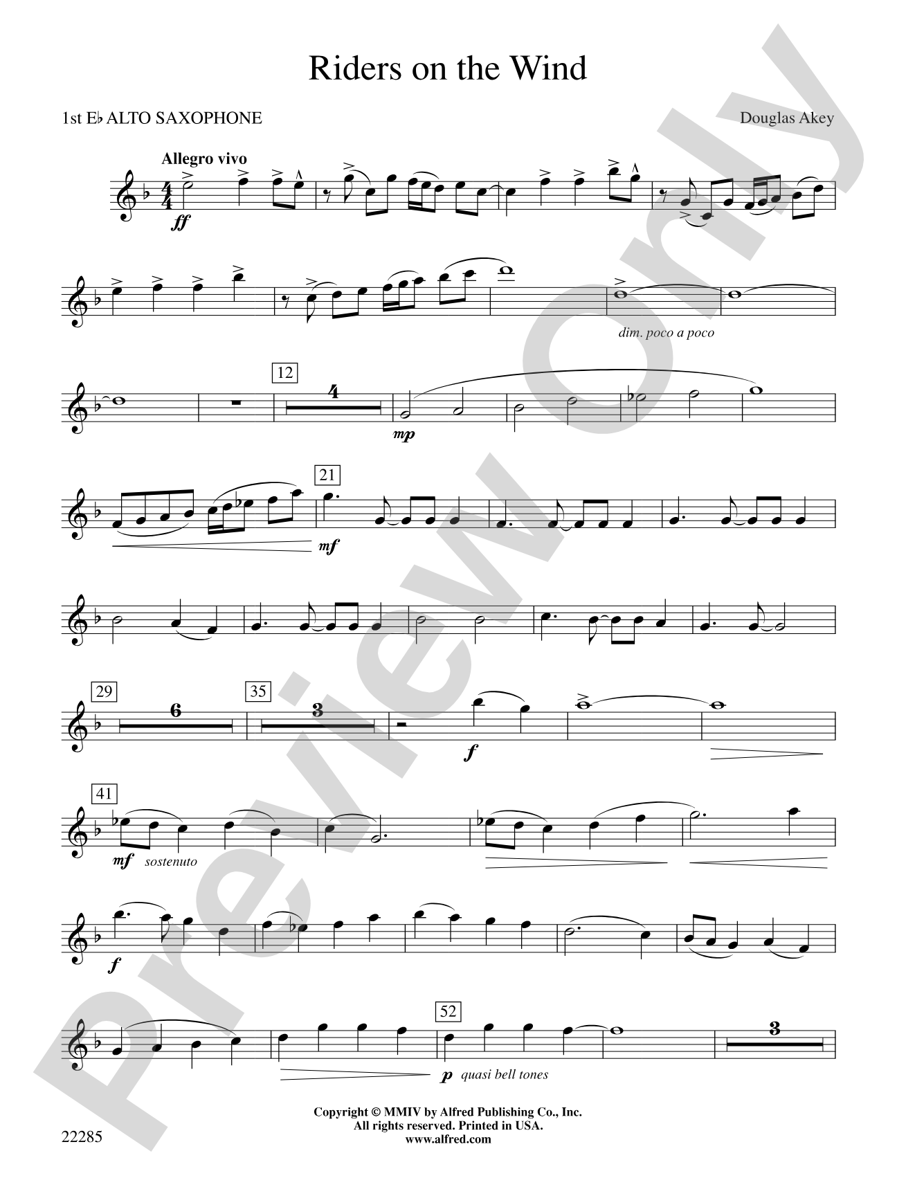 Riders on the Wind: E-flat Alto Saxophone