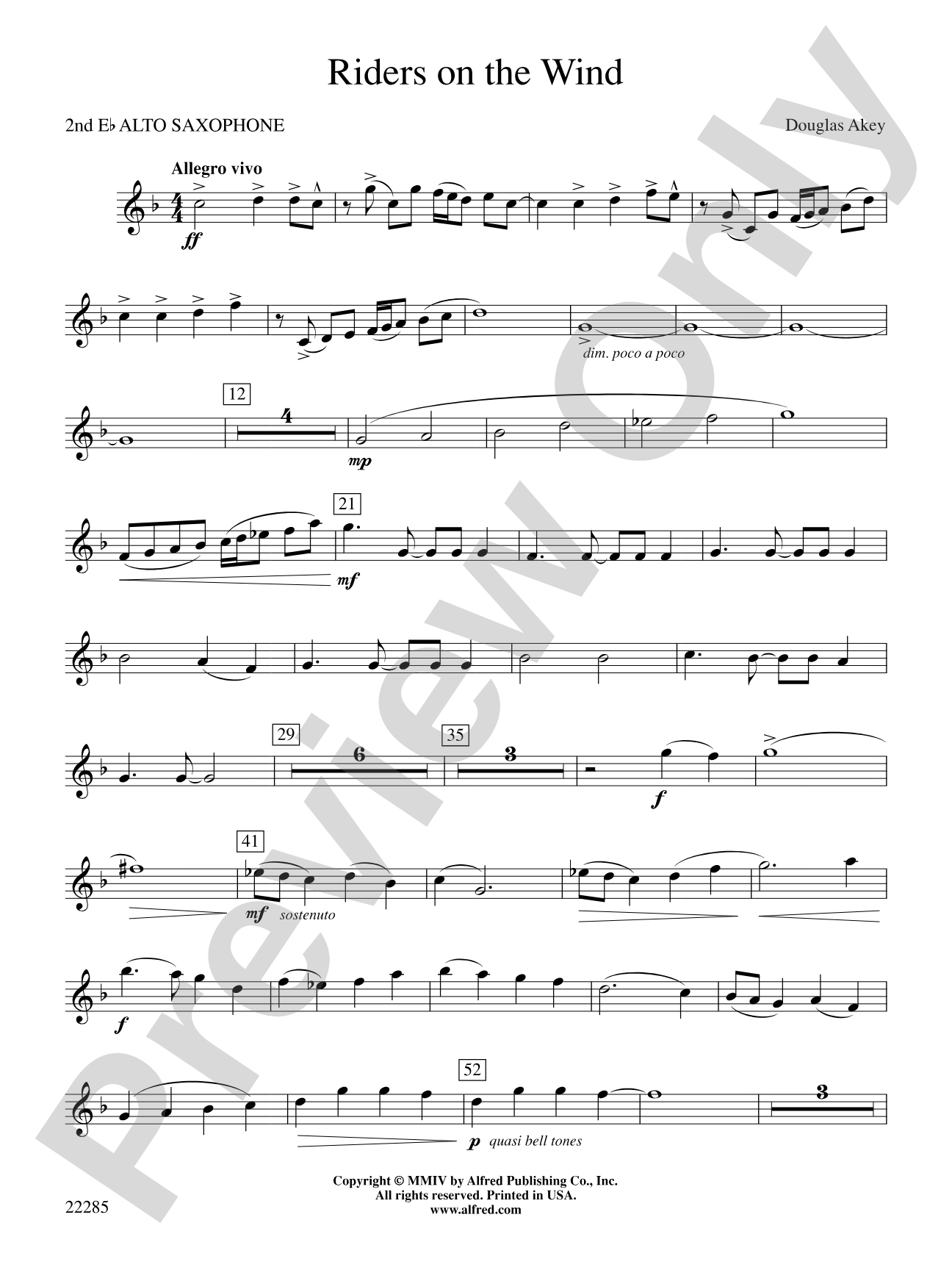 Riders on the Wind: 2nd E-flat Alto Saxophone