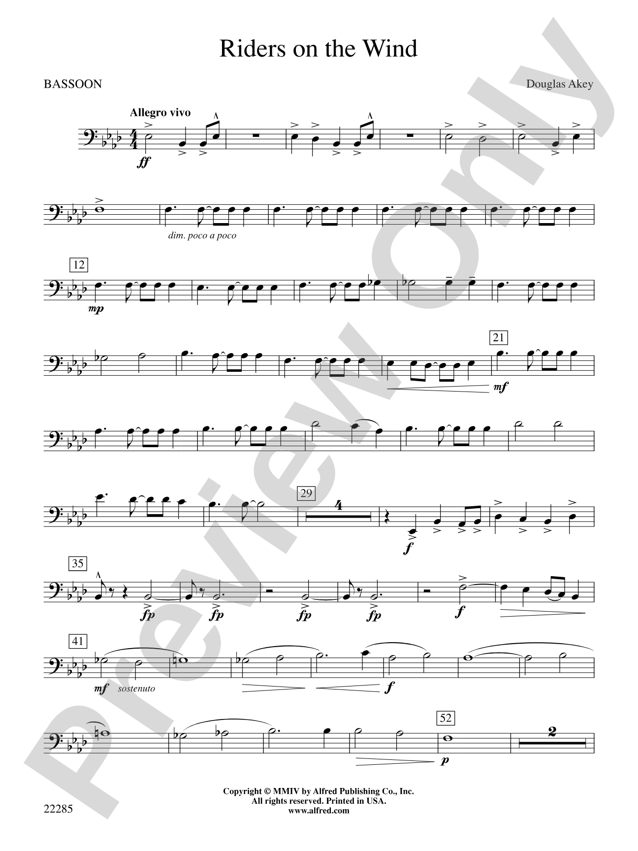Riders on the Wind: Bassoon
