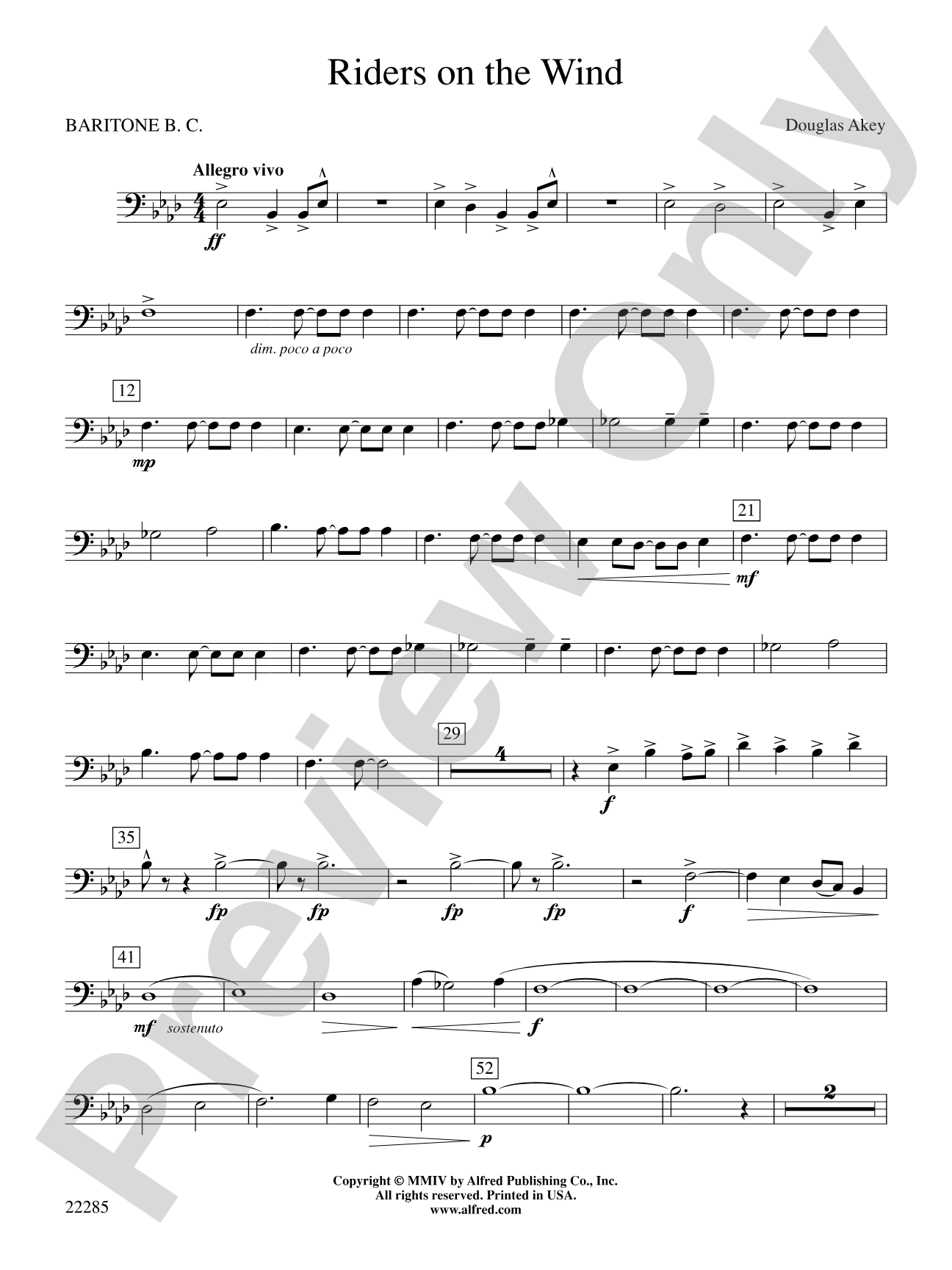 Riders on the Wind: Baritone B.C.