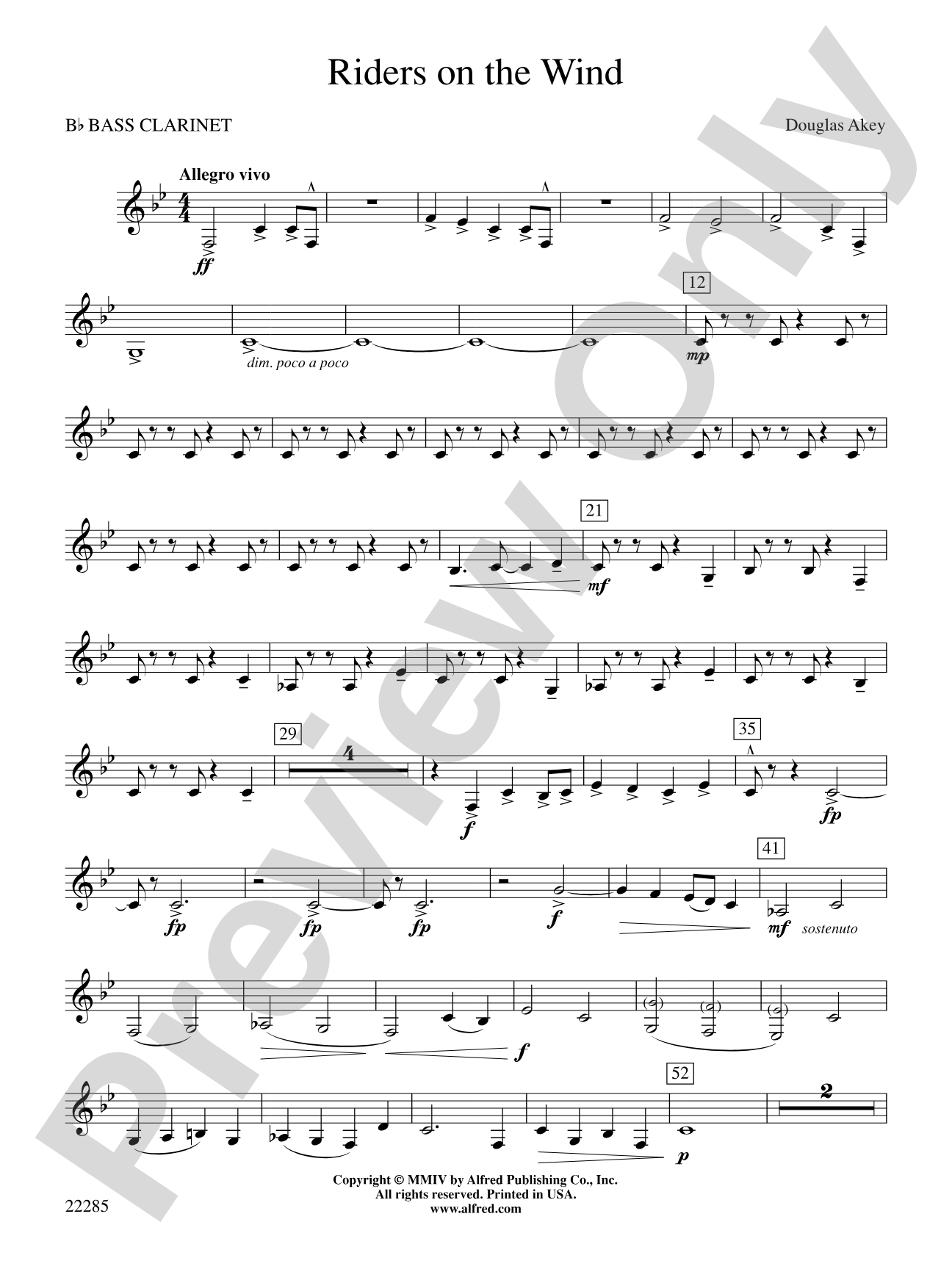 Riders on the Wind: B-flat Bass Clarinet