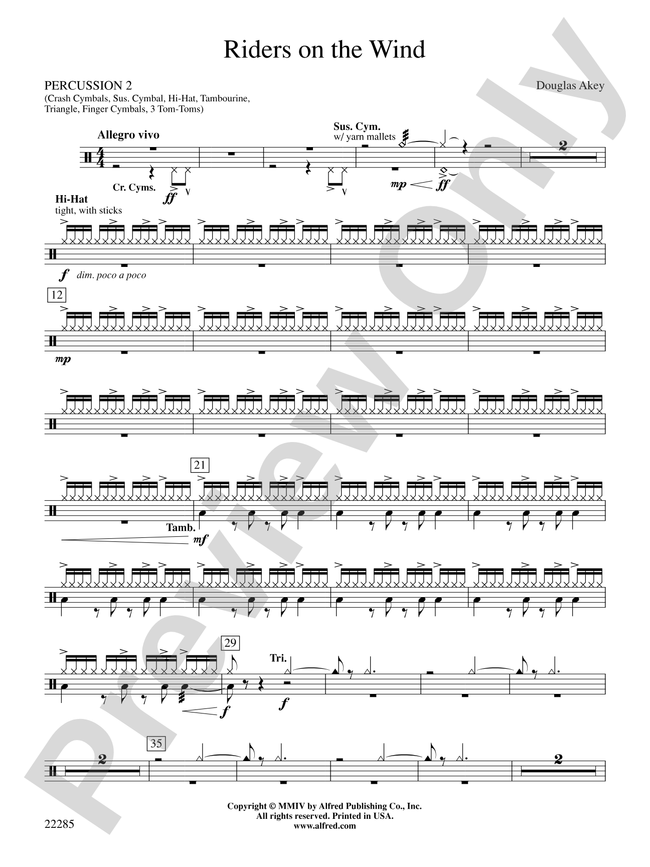 Riders on the Wind: 2nd Percussion