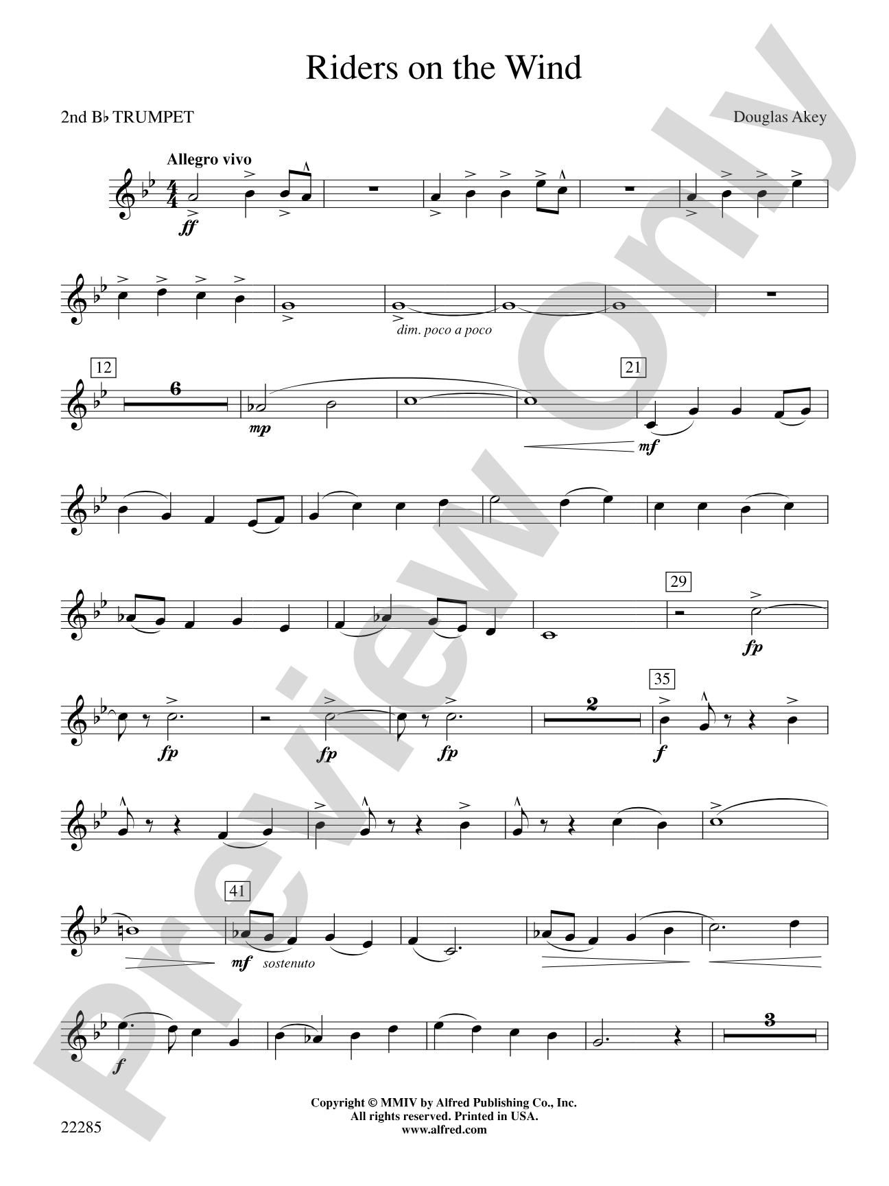 Riders on the Wind: 2nd B-flat Trumpet