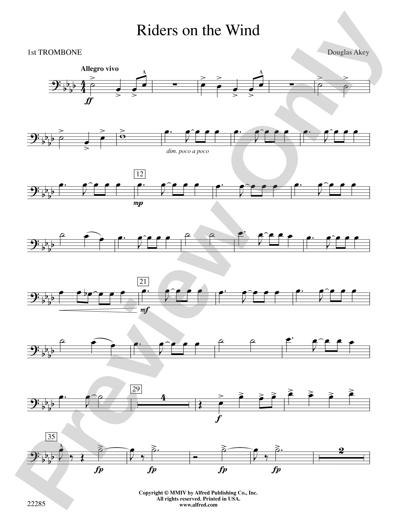 Riders on the Wind: 1st Trombone