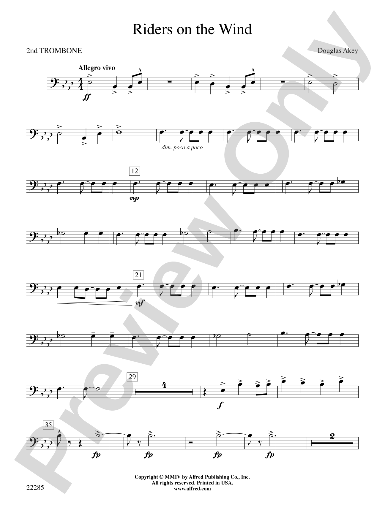 Riders on the Wind: 2nd Trombone