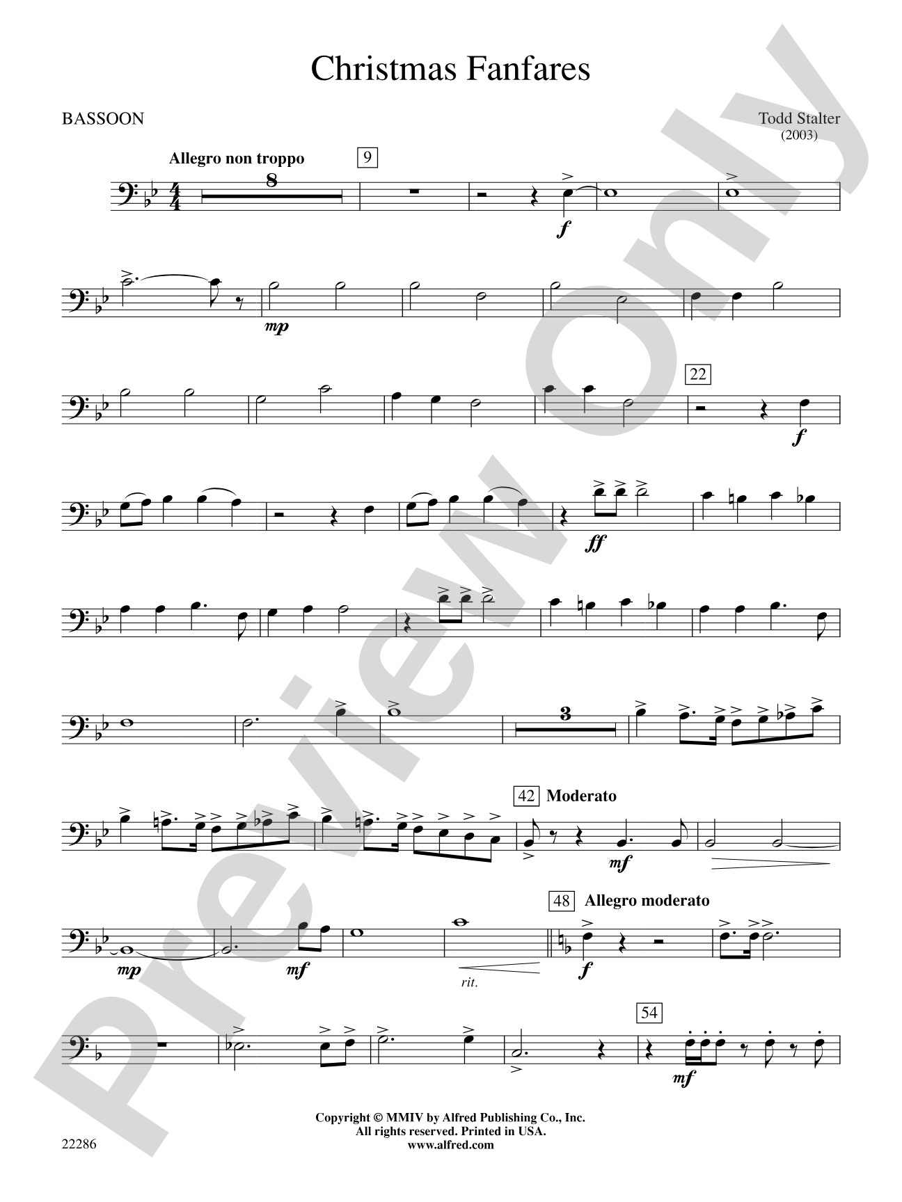 Christmas Fanfares: Bassoon