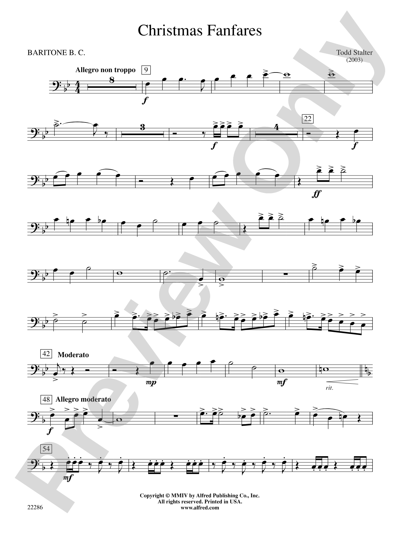 Christmas Fanfares: Baritone B.C.