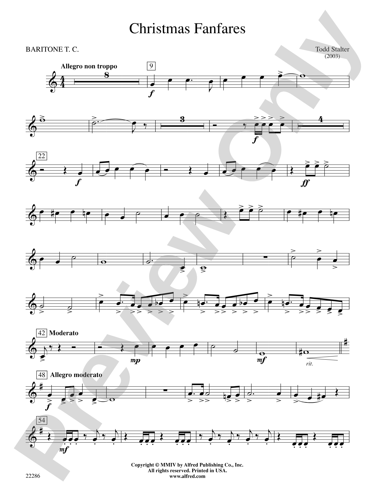 Christmas Fanfares: Baritone T.C.