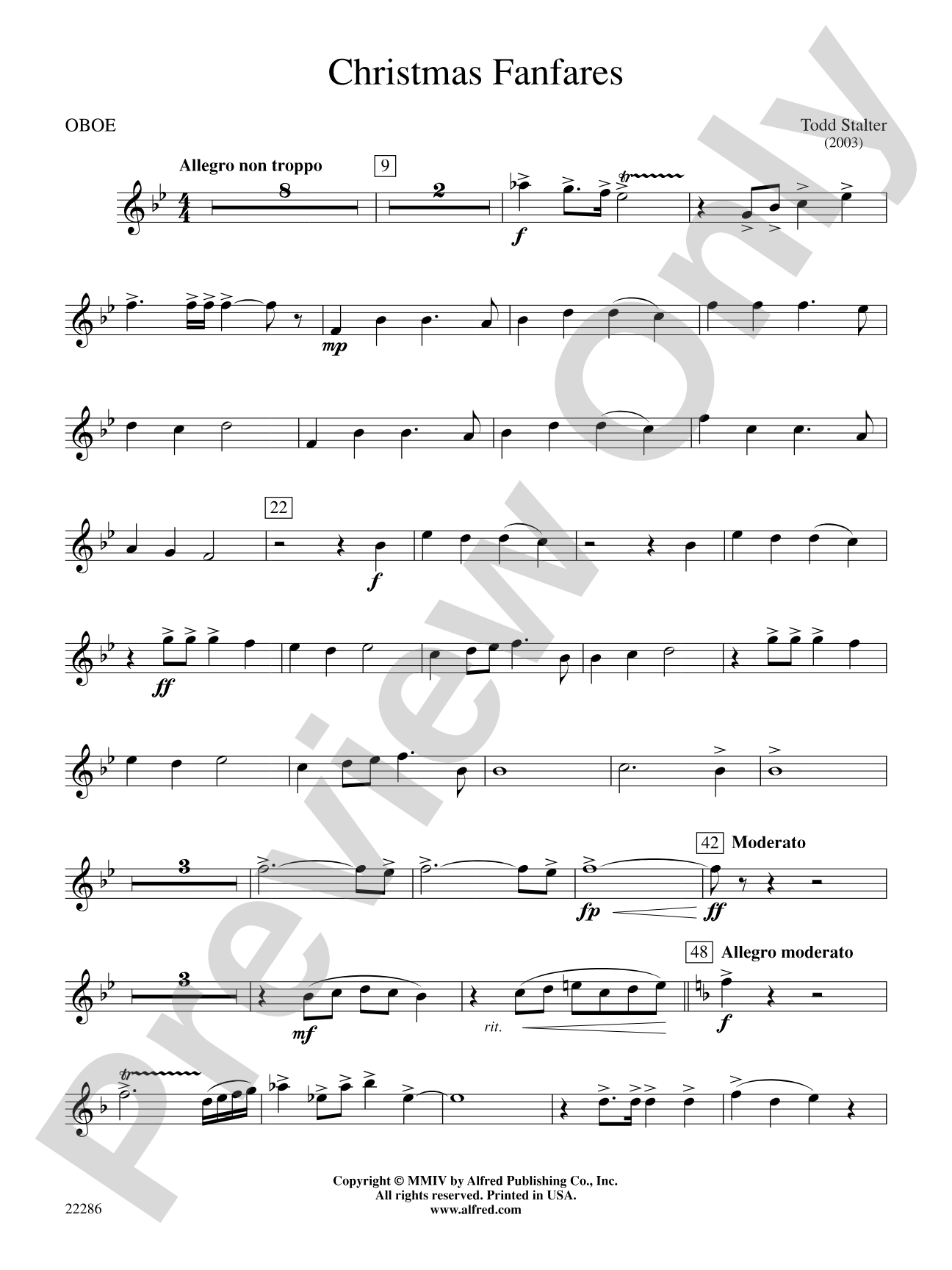 Christmas Fanfares: Oboe