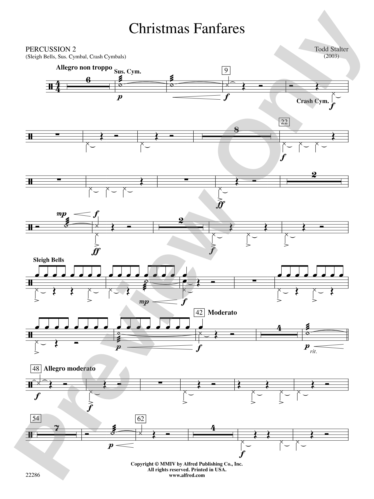 Christmas Fanfares: 2nd Percussion