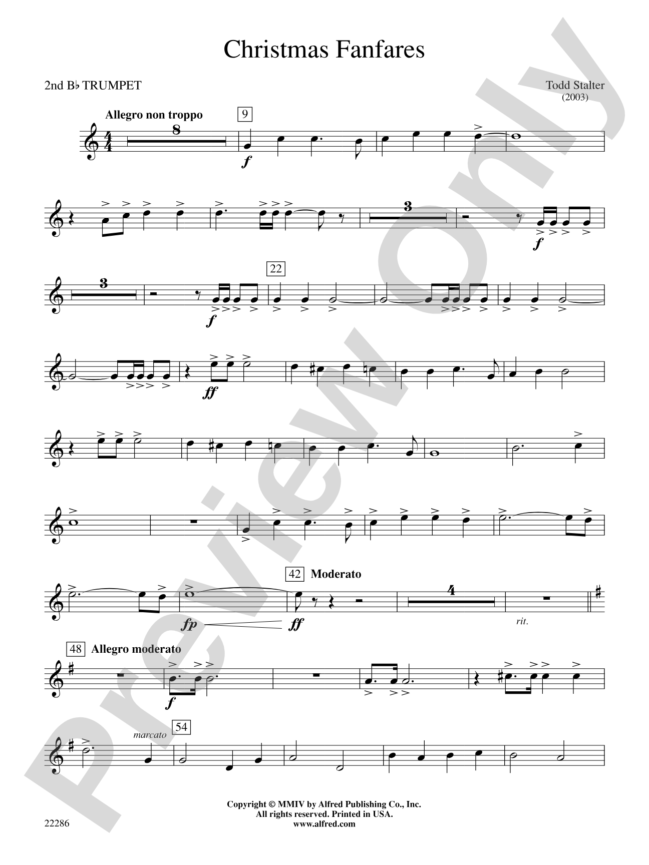 Christmas Fanfares: 2nd B-flat Trumpet