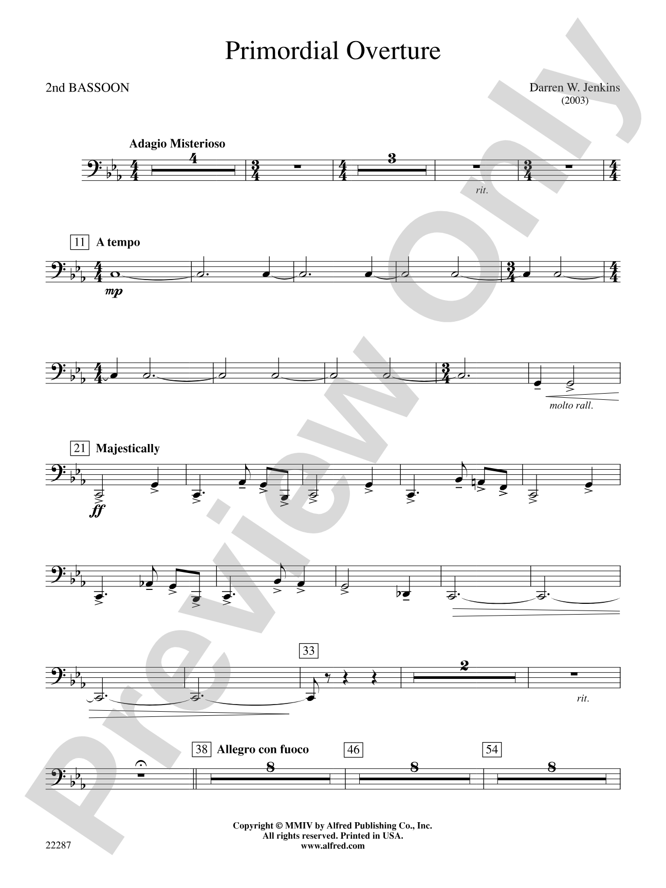 Primordial Overture: 2nd Bassoon