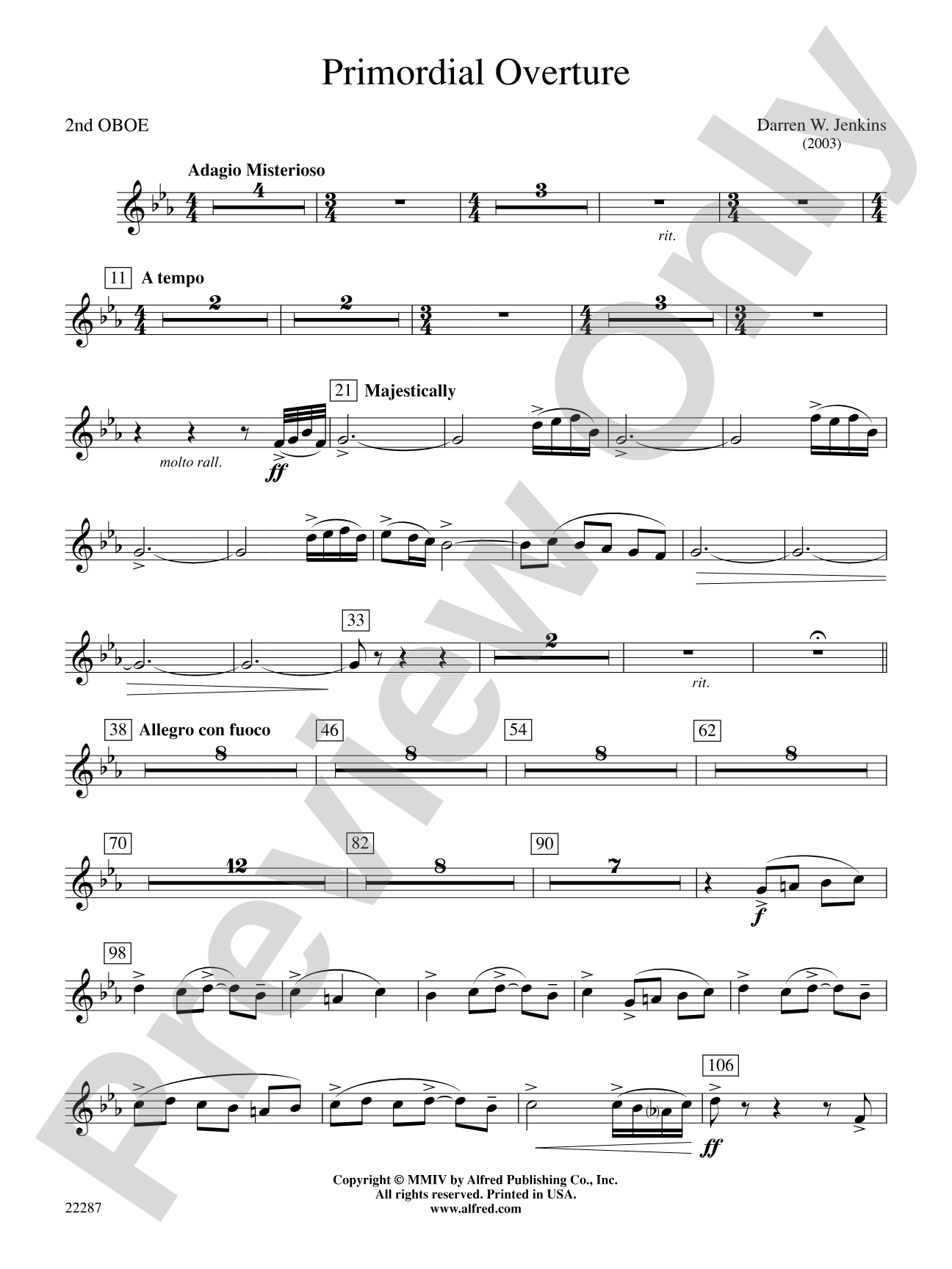 Primordial Overture: 2nd Oboe