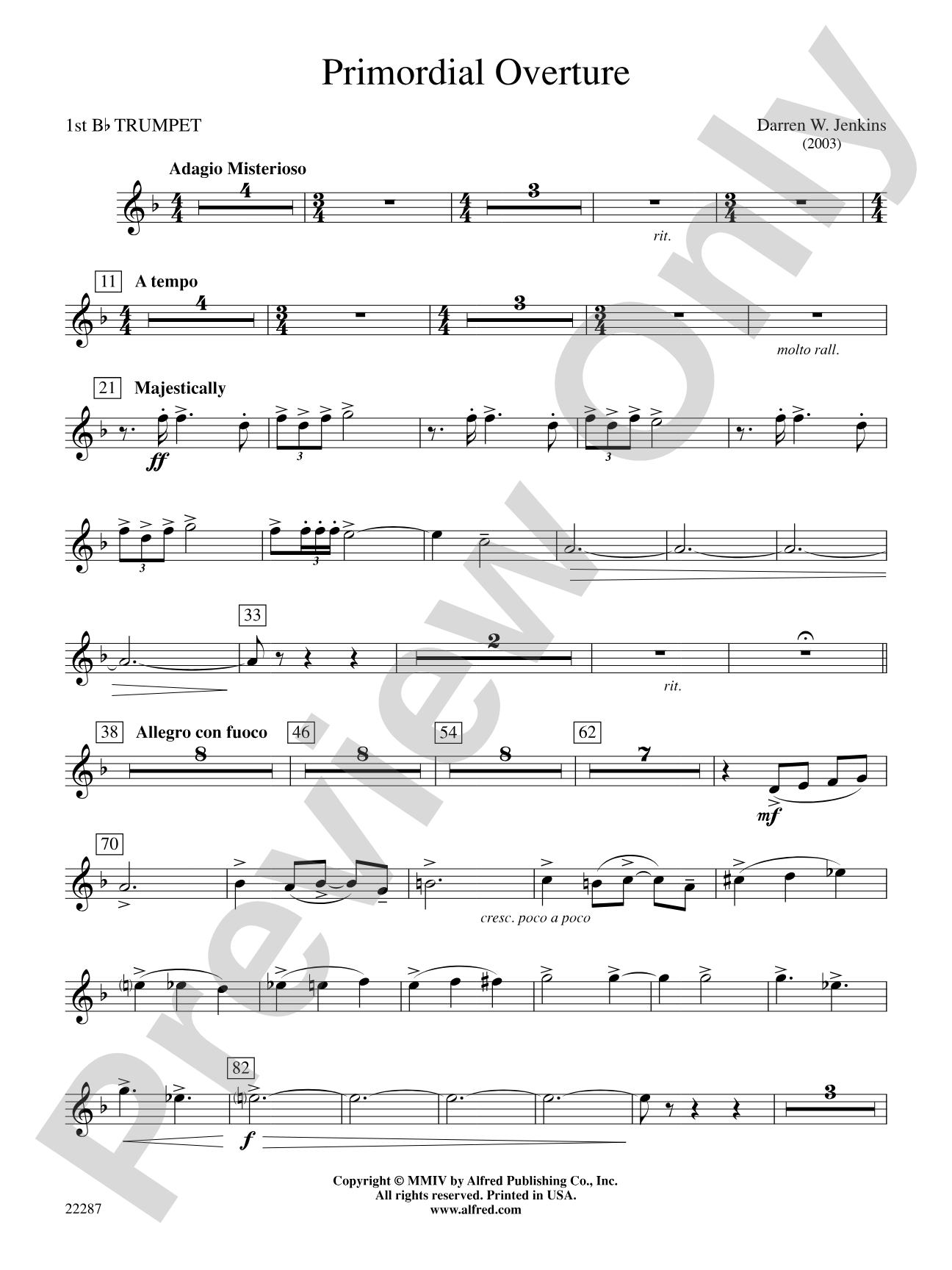 Primordial Overture: 1st B-flat Trumpet