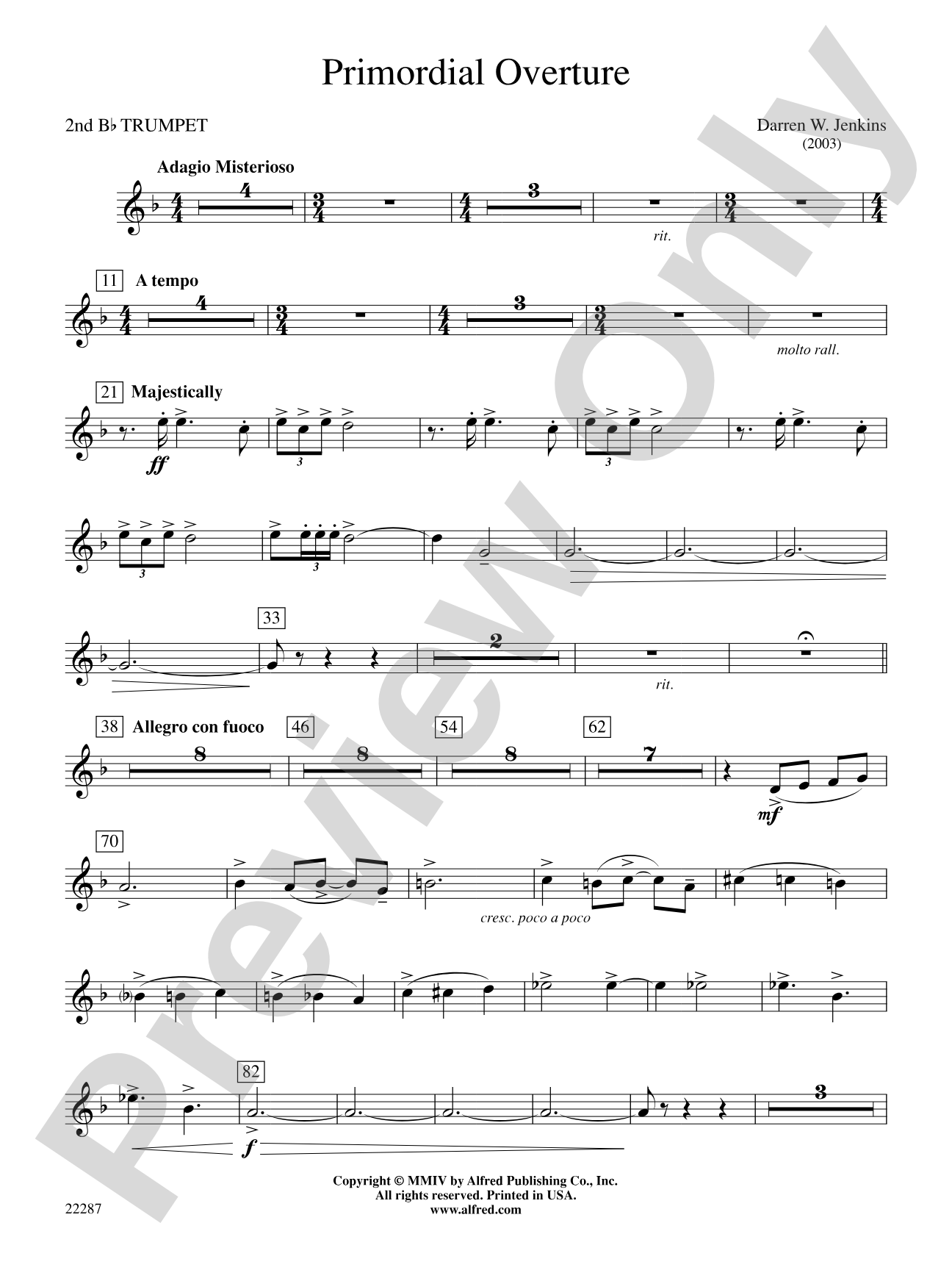 Primordial Overture: 2nd B-flat Trumpet