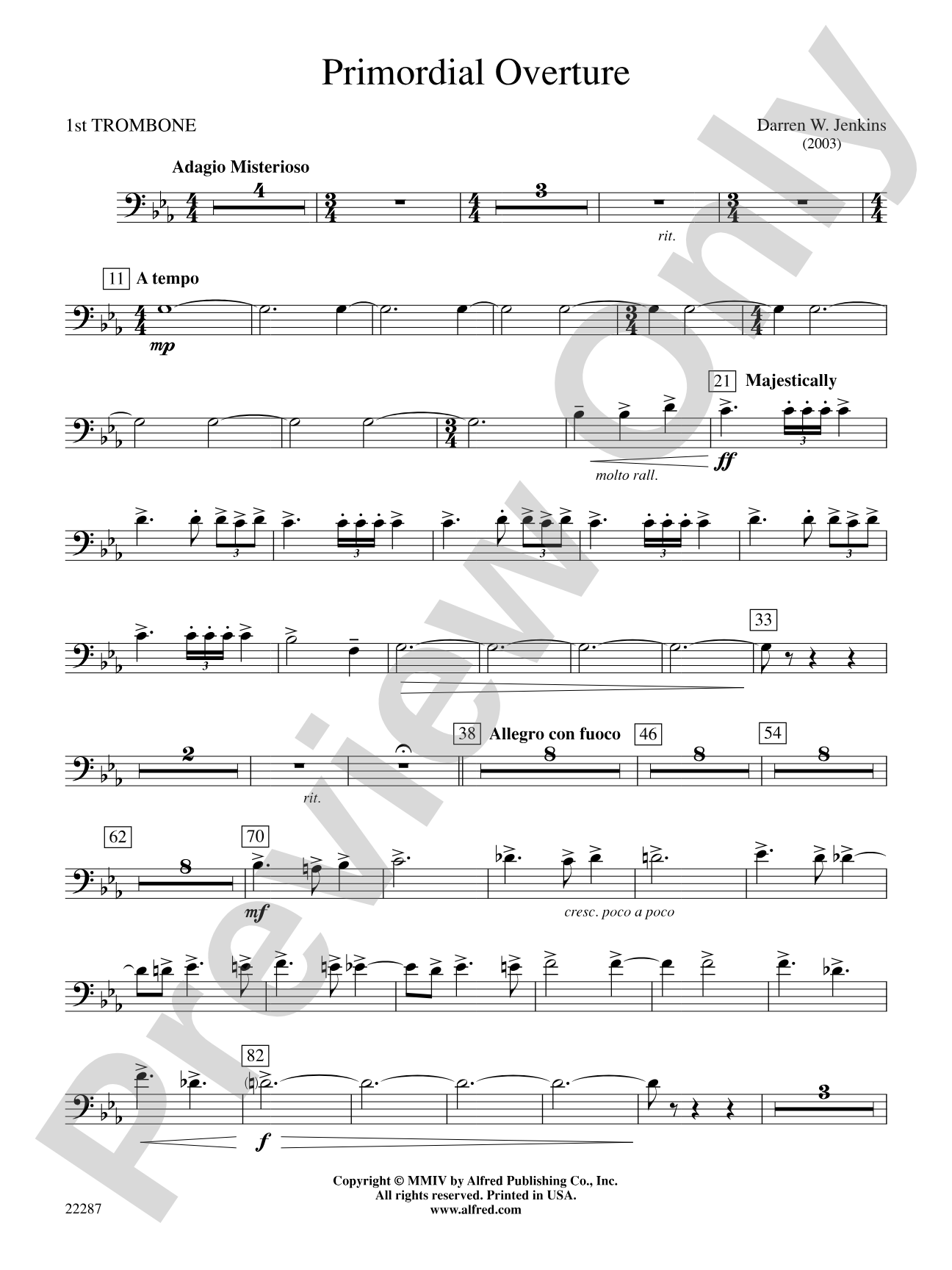 Primordial Overture: 1st Trombone