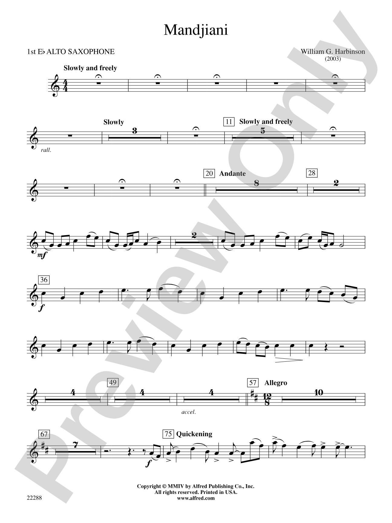 Mandjiani: E-flat Alto Saxophone