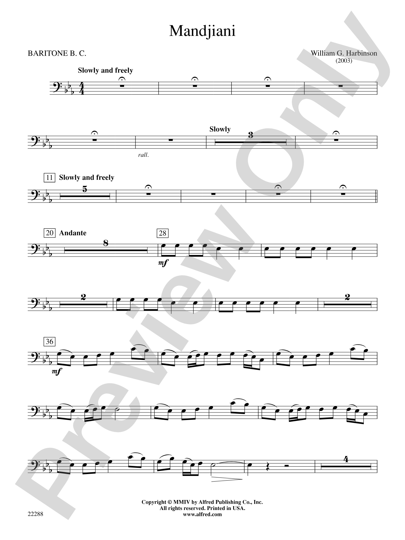 Mandjiani: Baritone B.C.