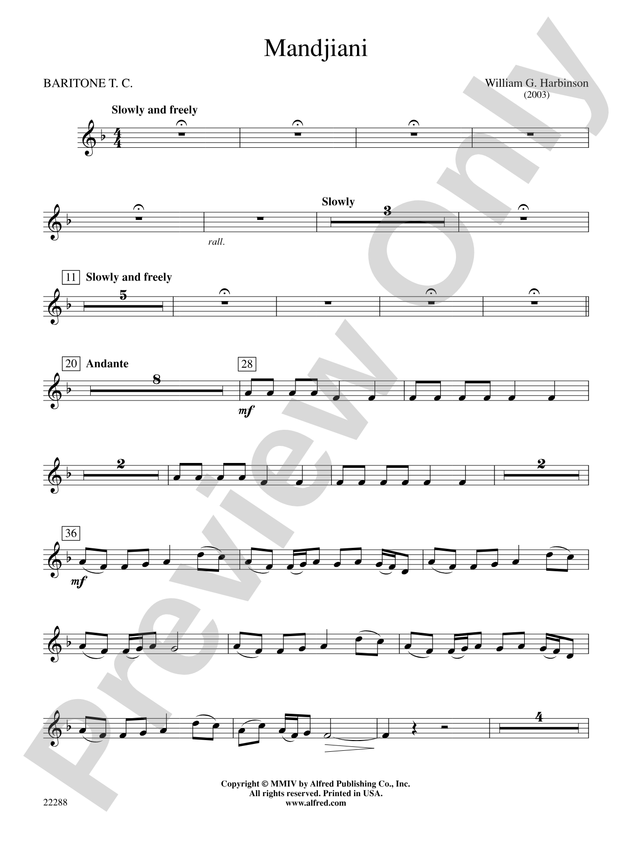 Mandjiani: Baritone T.C.
