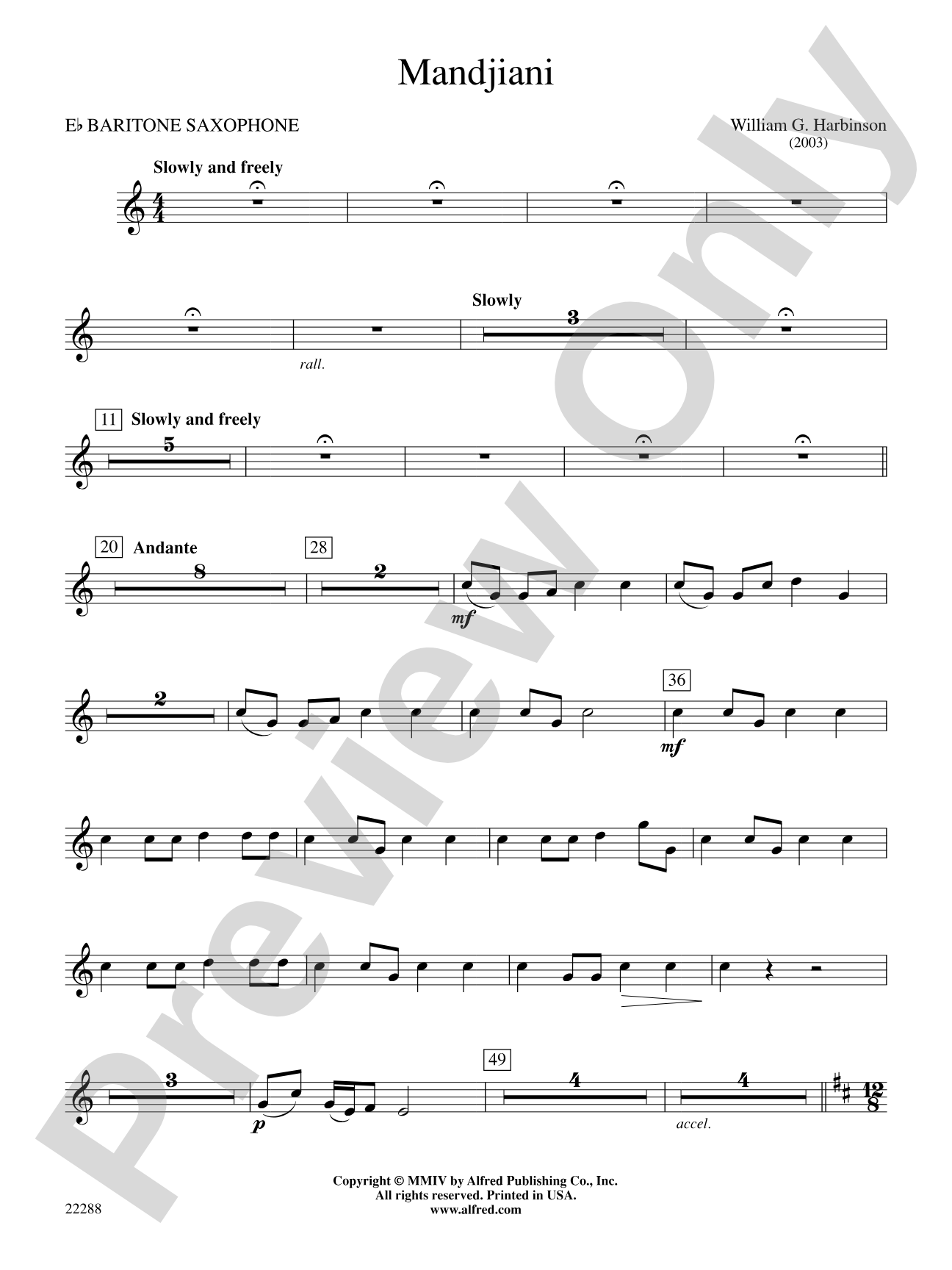 Mandjiani: E-flat Baritone Saxophone