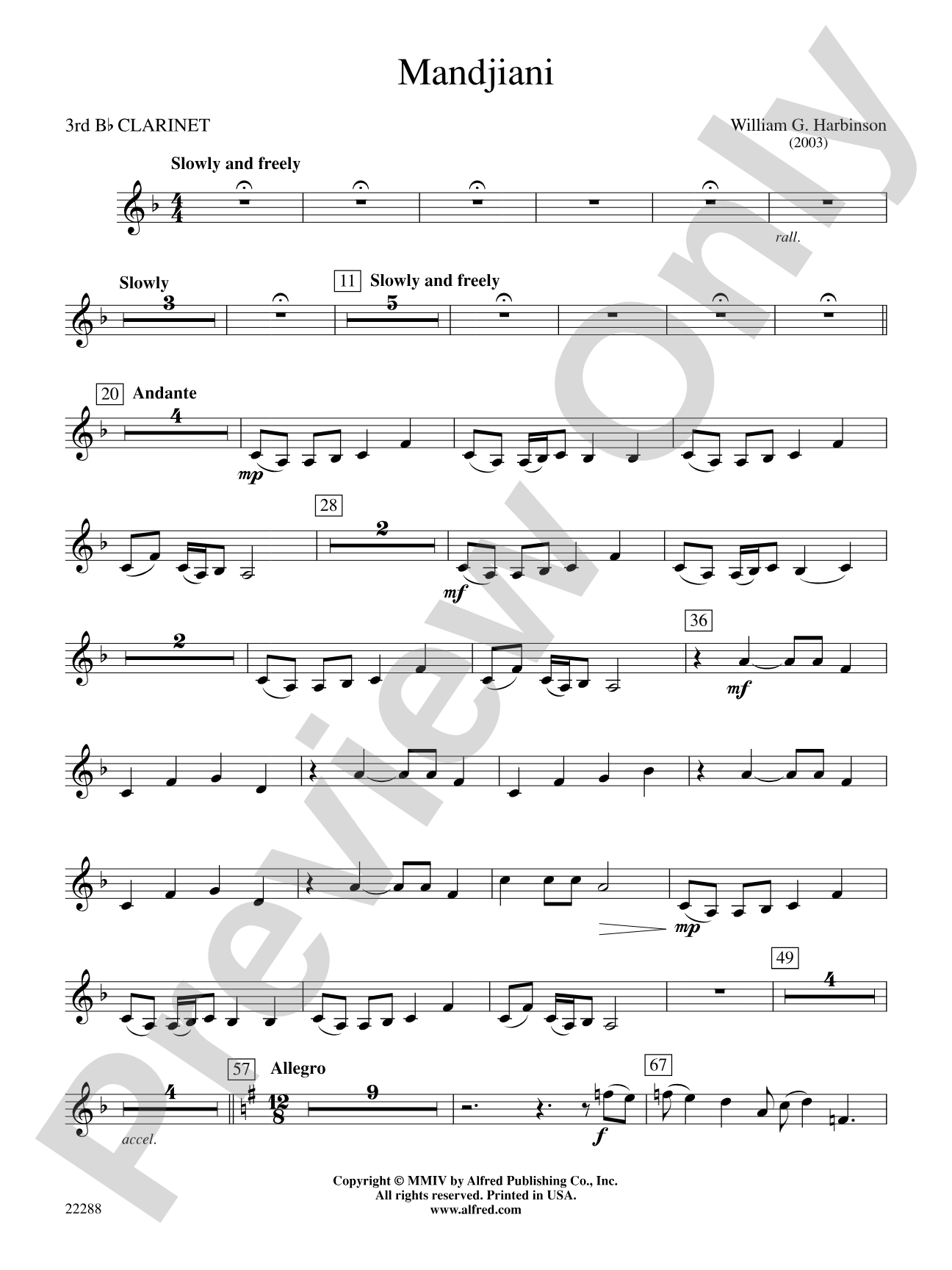 Mandjiani: 3rd B-flat Clarinet