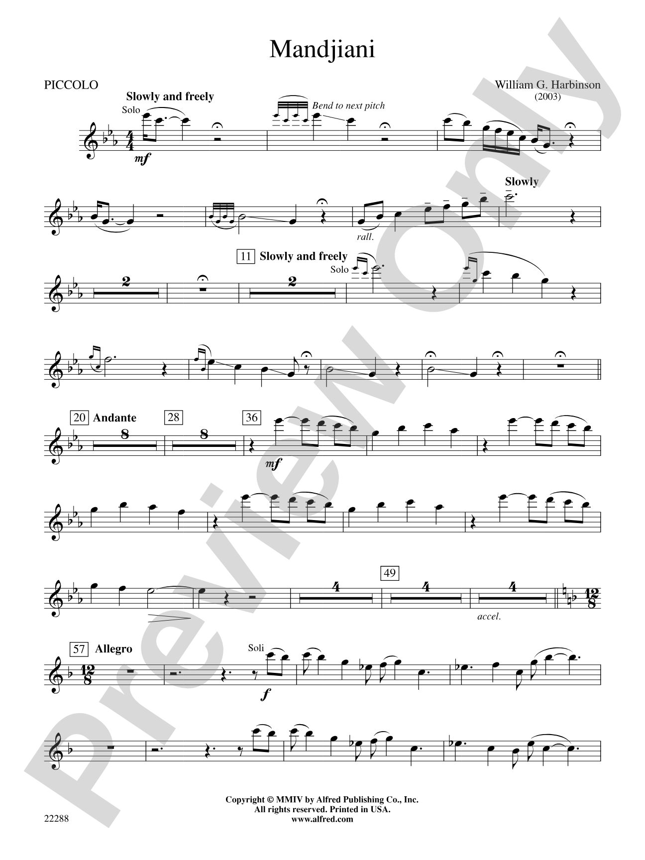 Mandjiani: Piccolo