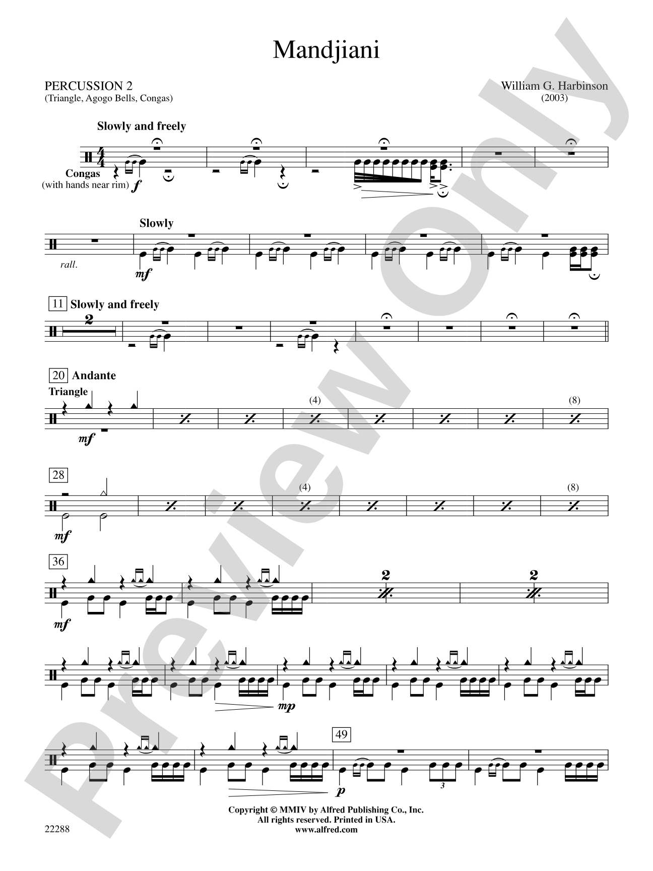 Mandjiani: 2nd Percussion