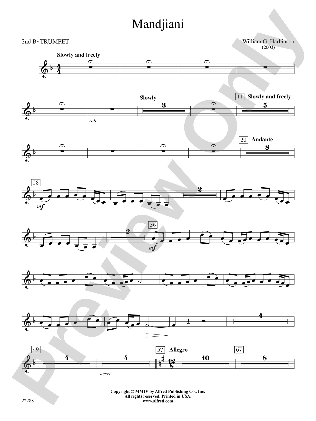 Mandjiani: 2nd B-flat Trumpet