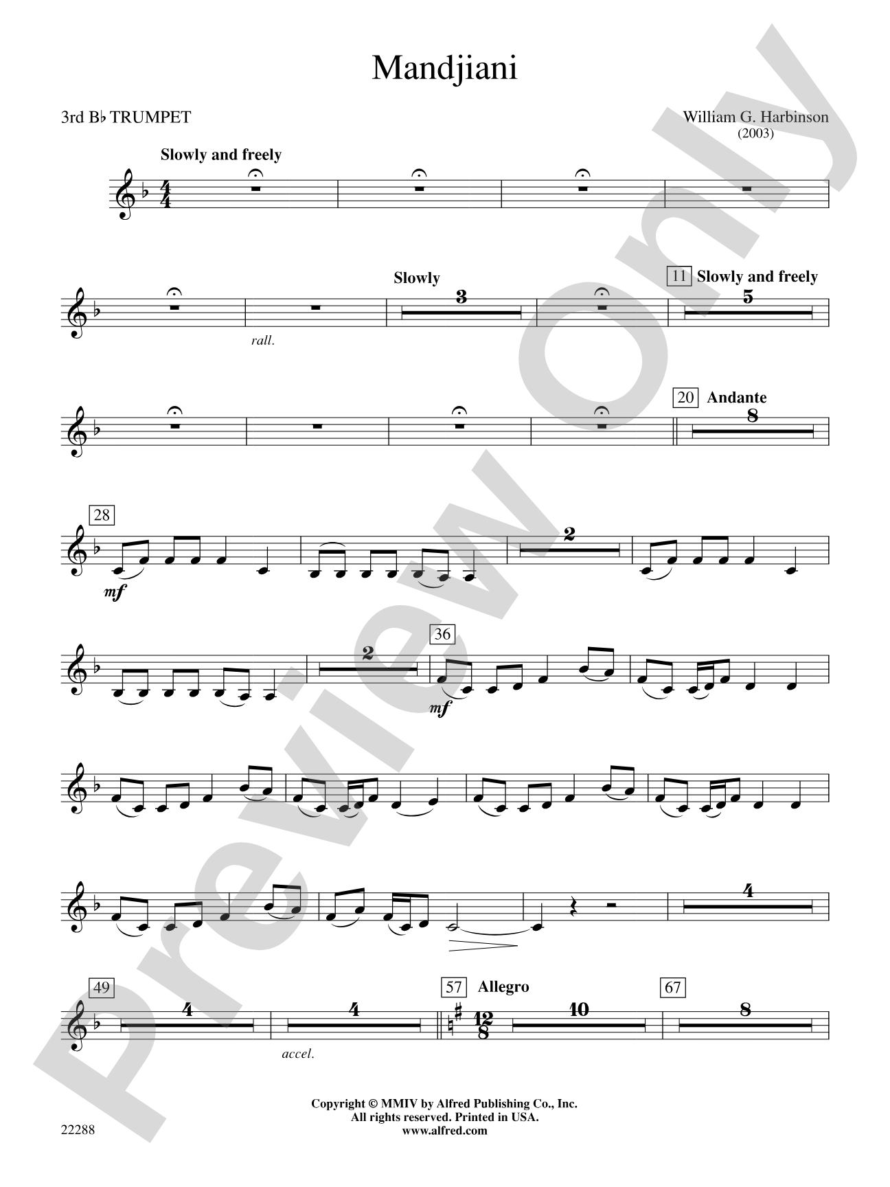 Mandjiani: 3rd B-flat Trumpet
