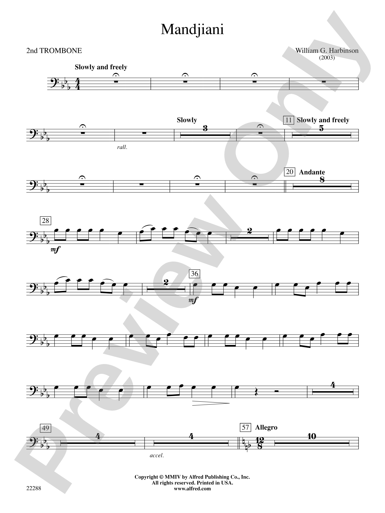 Mandjiani: 2nd Trombone