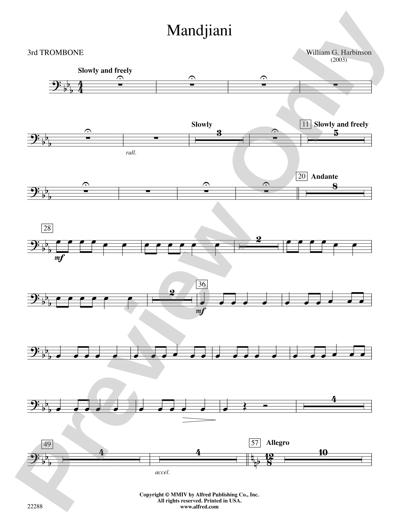 Mandjiani: 3rd Trombone