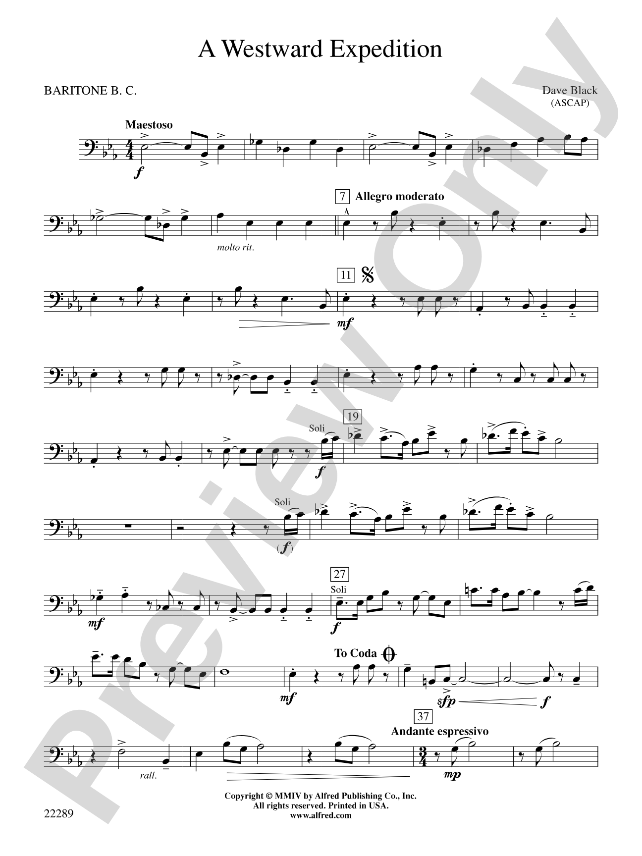 A Westward Expedition: Baritone B.C.