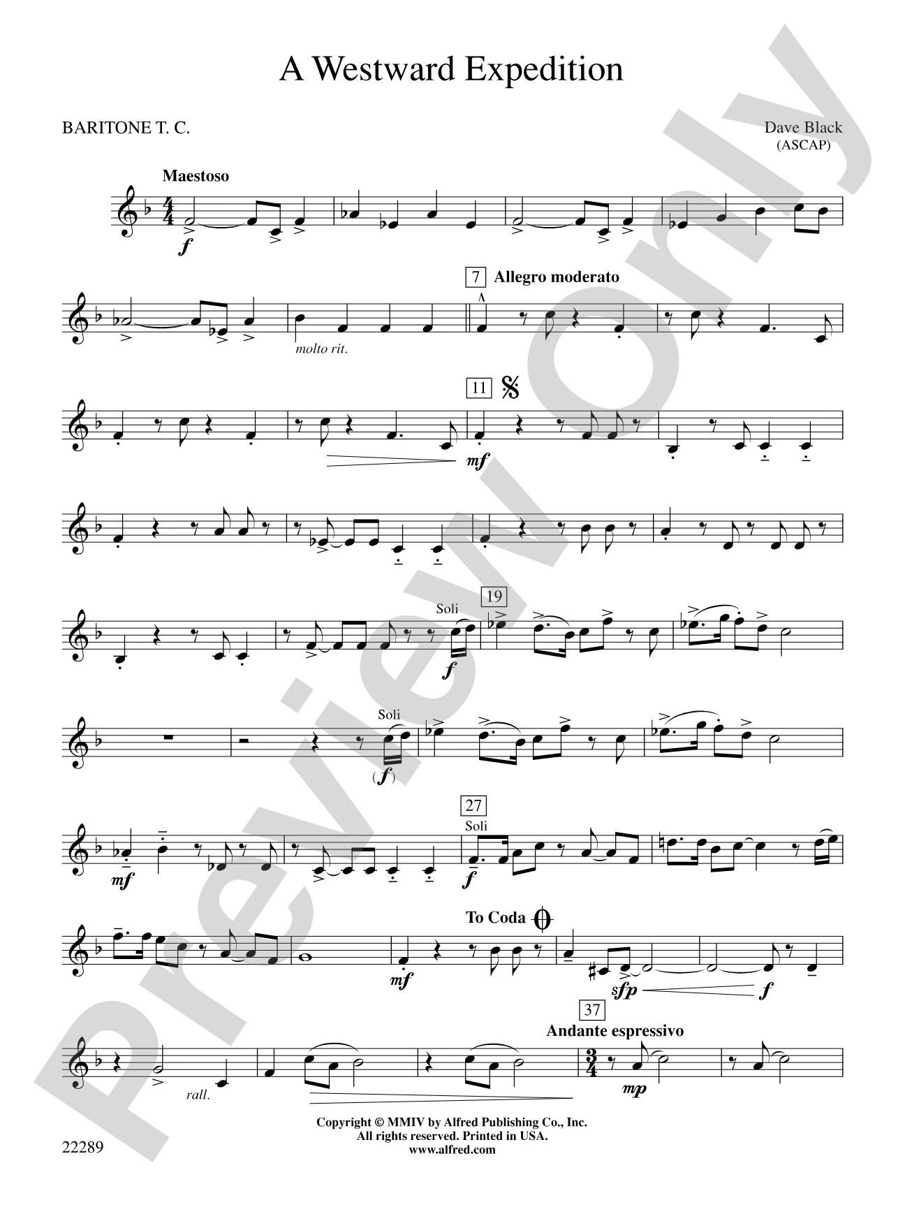 A Westward Expedition: Baritone T.C.