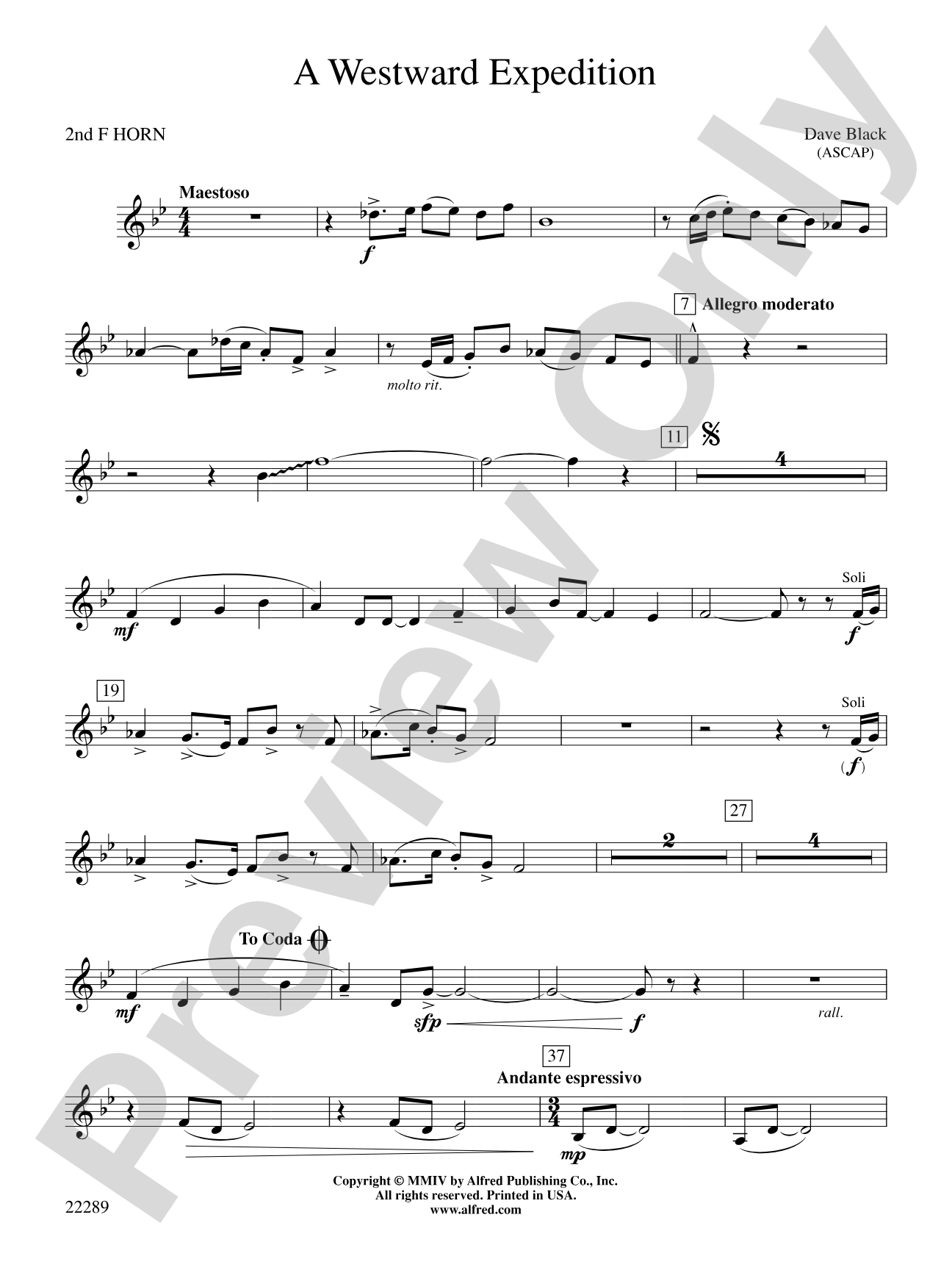 A Westward Expedition: 2nd F Horn