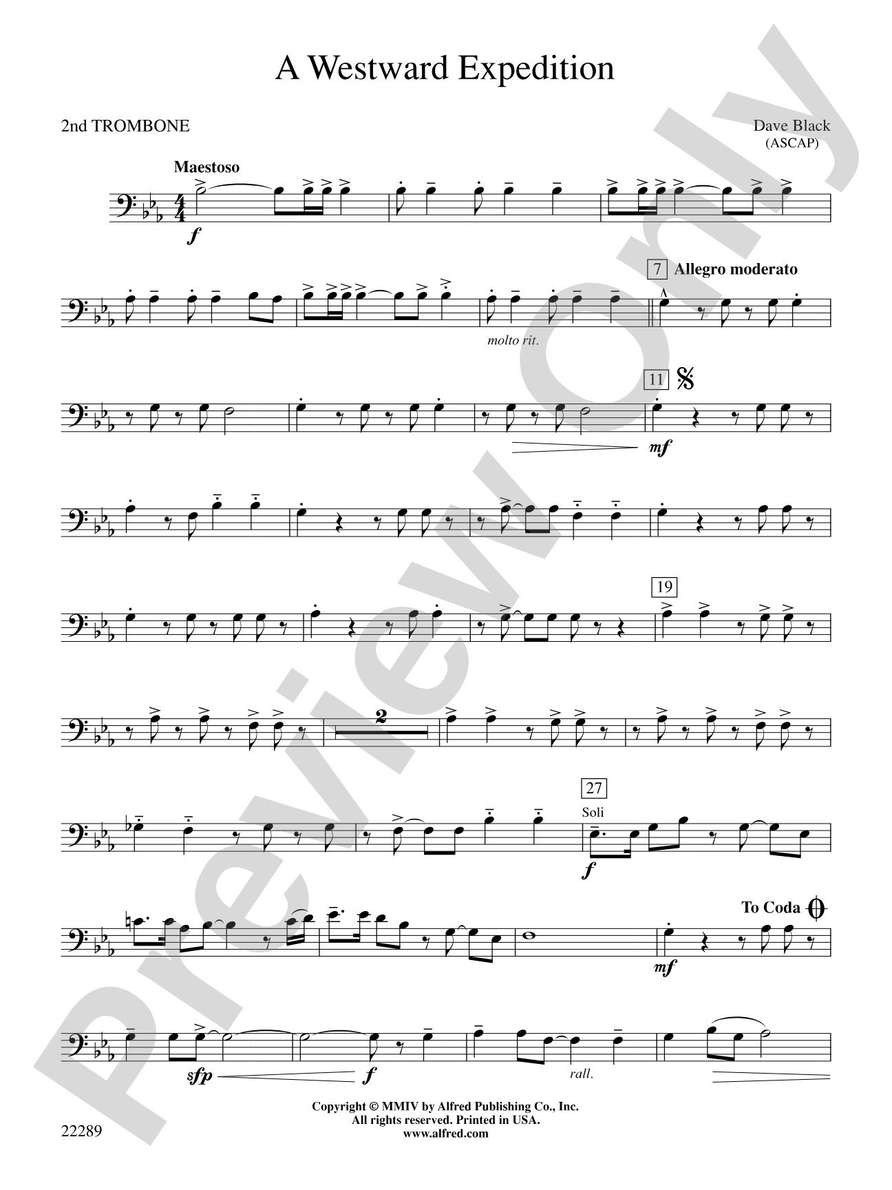 A Westward Expedition: 2nd Trombone