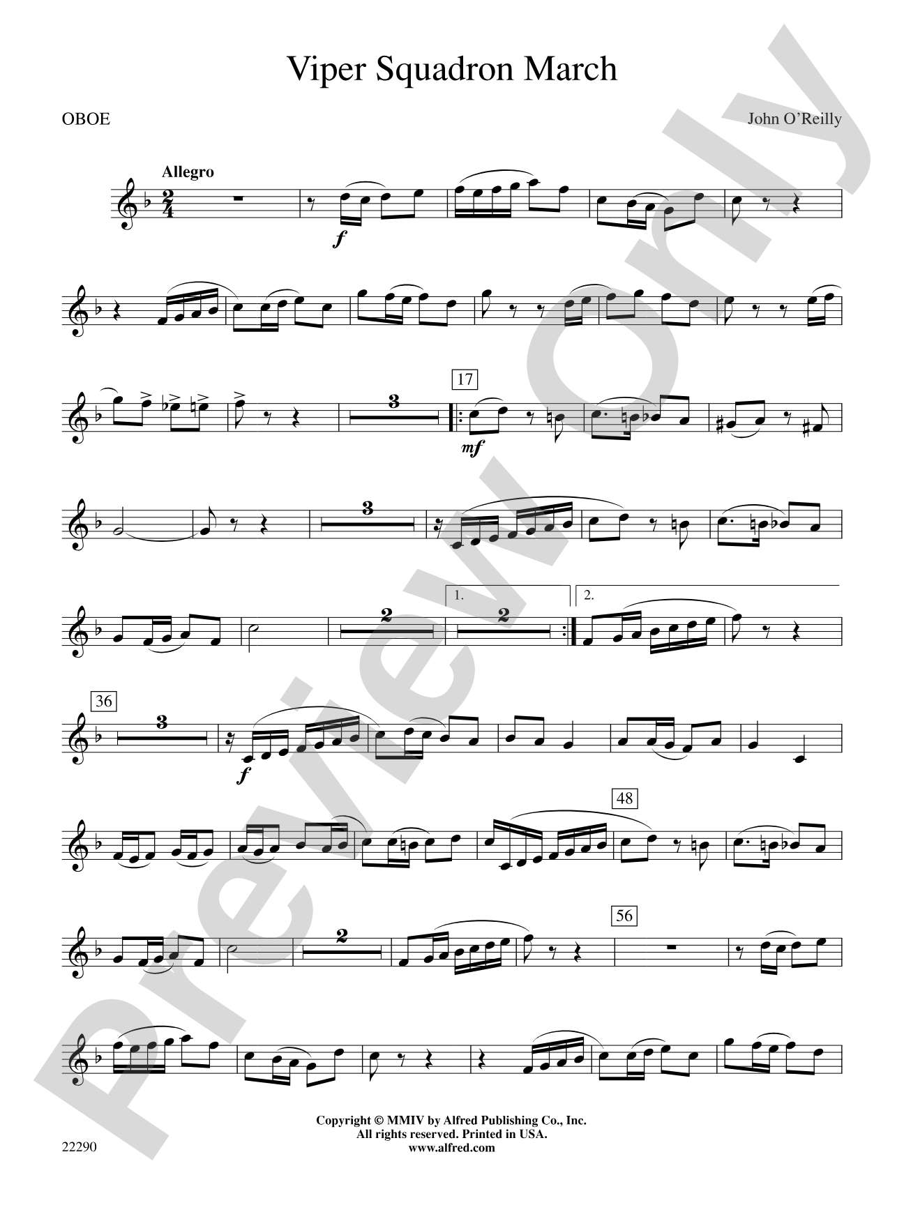 Viper Squadron March: Oboe