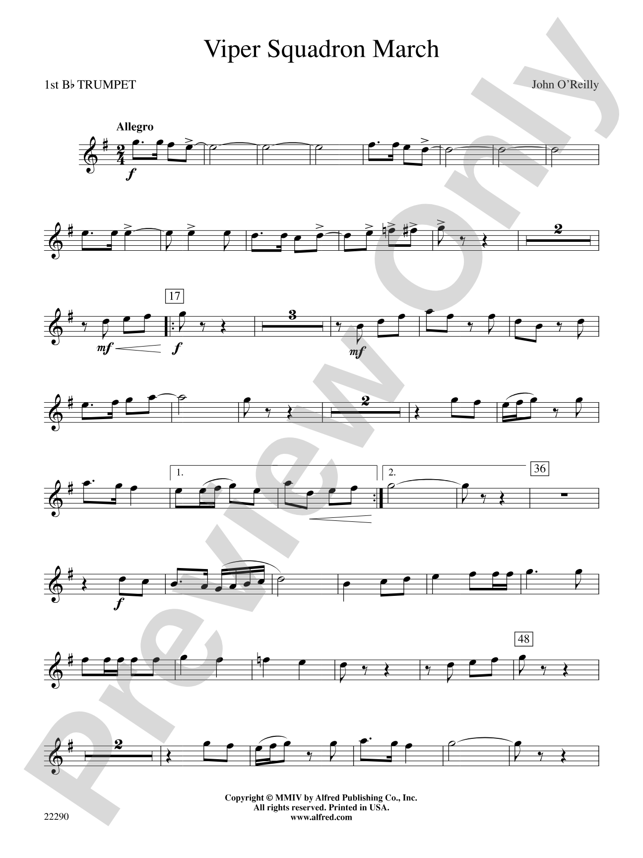 Viper Squadron March: 1st B-flat Trumpet