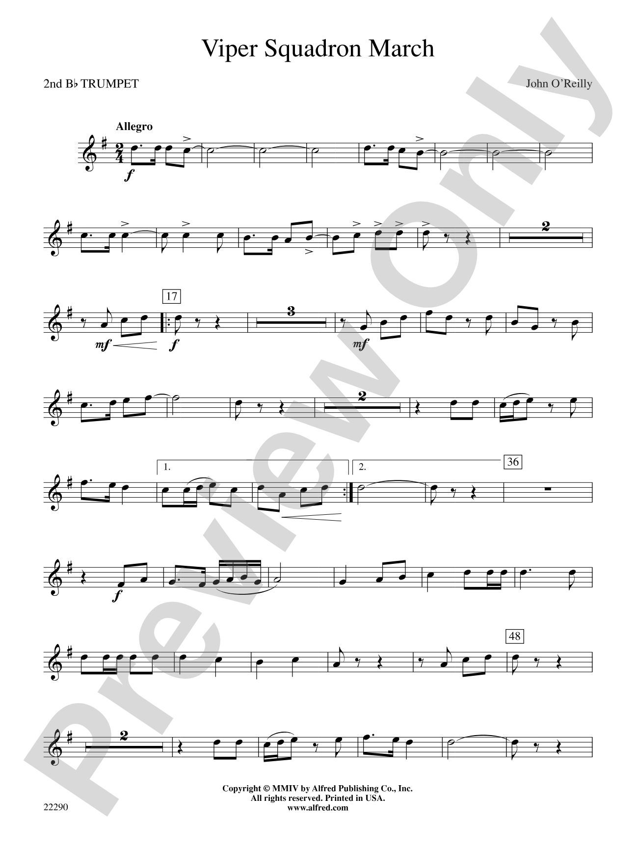 Viper Squadron March: 2nd B-flat Trumpet