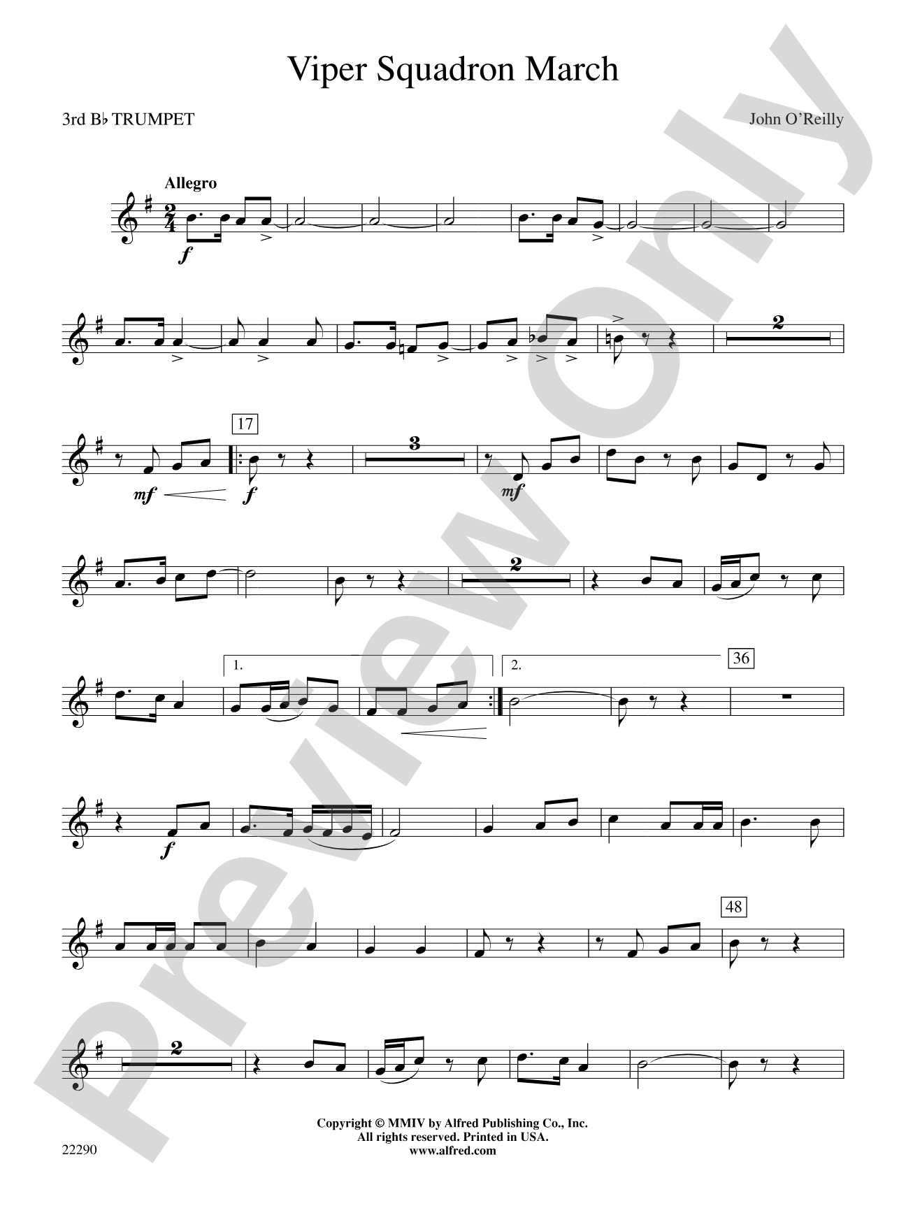 Viper Squadron March: 3rd B-flat Trumpet