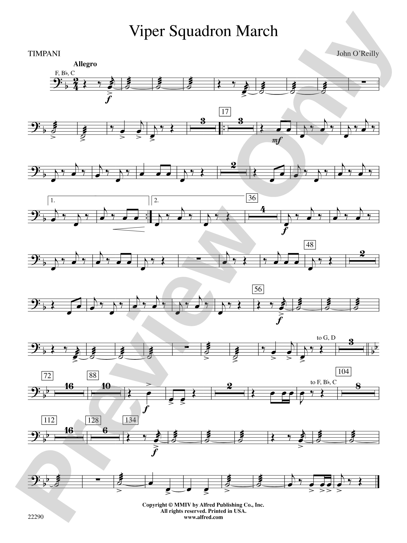 Viper Squadron March: Timpani