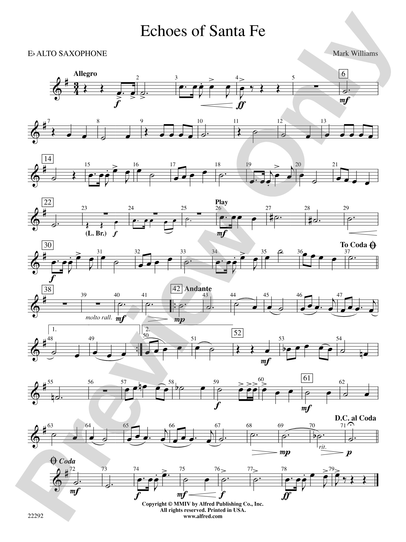 Echoes of Santa Fe: E-flat Alto Saxophone